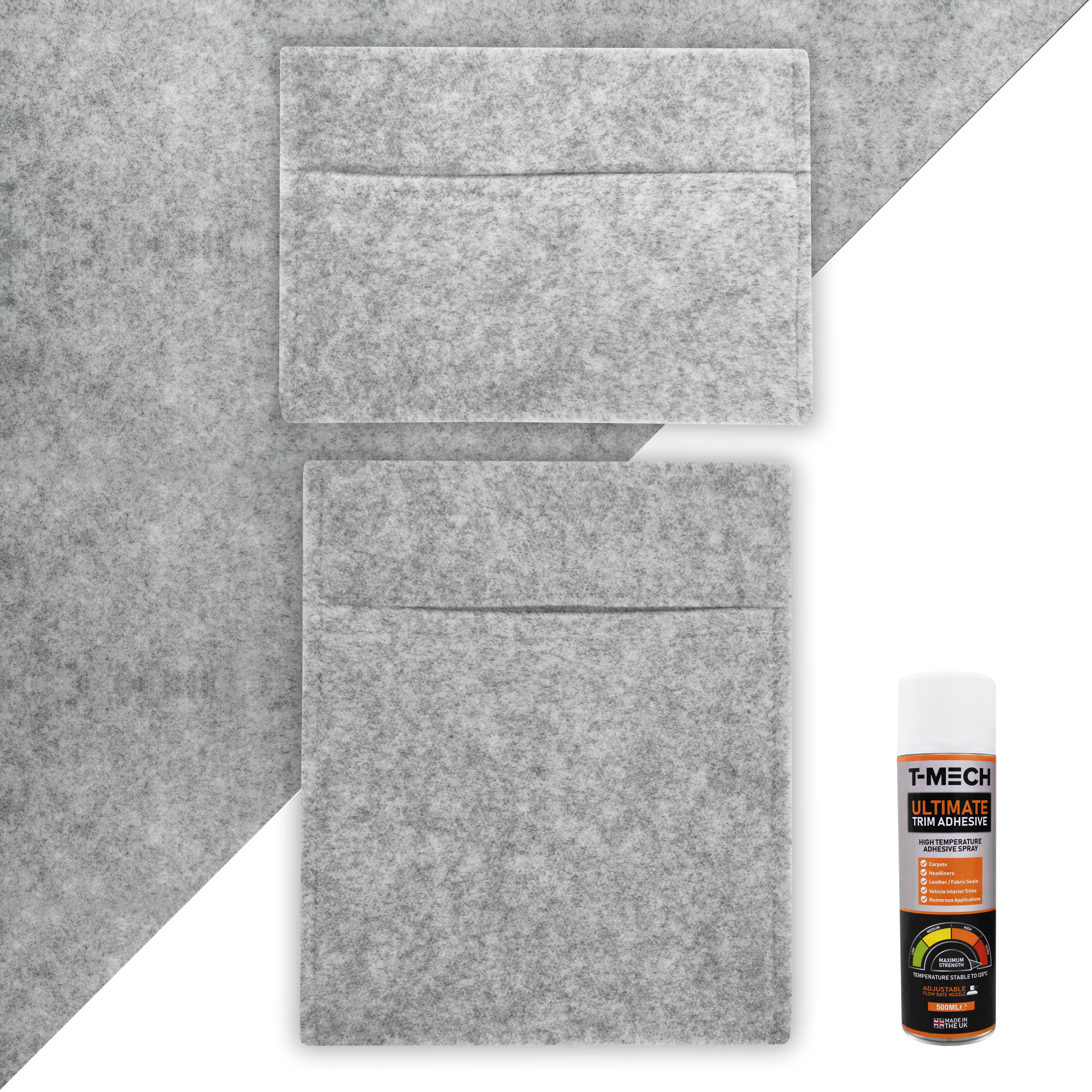 Q-Rax Fodera Furgone Grigio Argentato con Tasche e Colla