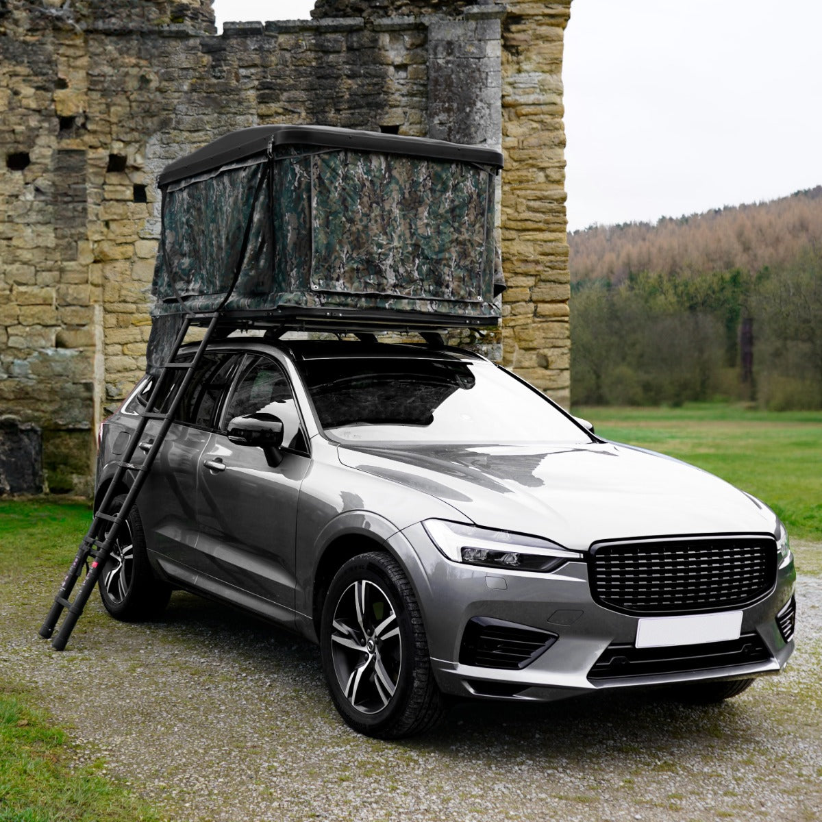 Q-Rax Tenda Tetto Auto Mimetica Guscio Rigido 3 Posti
