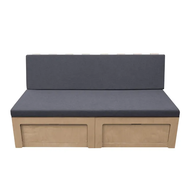 Q-Rax Divano Letto Pieghevole Camper Legno con Vani