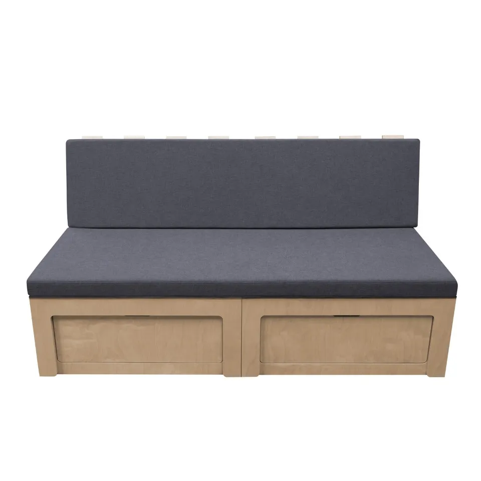 Q-Rax Divano Letto Pieghevole Camper Legno con Vani