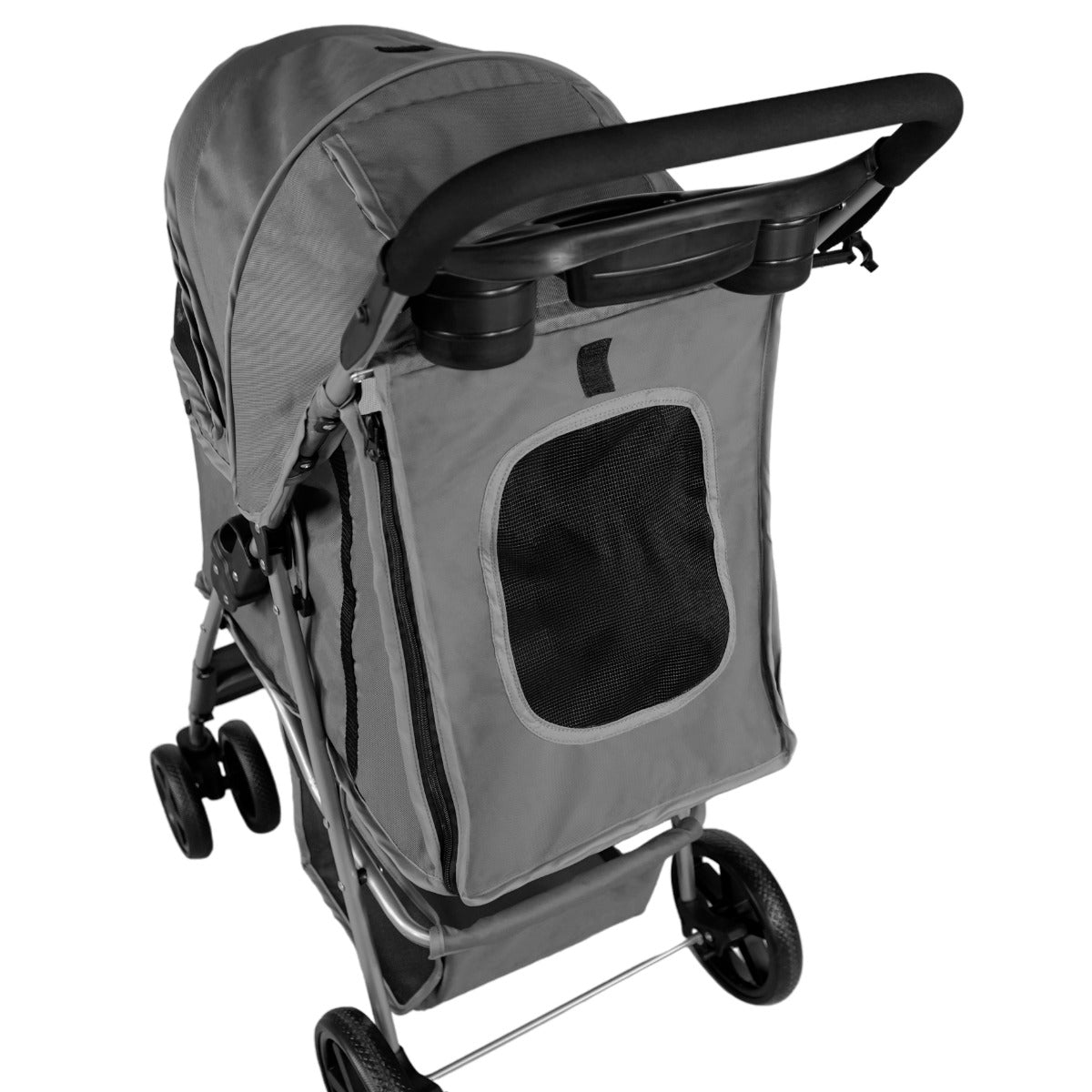 Q-Rax Passeggino Animali Parapioggia Grigio fino 15 kg