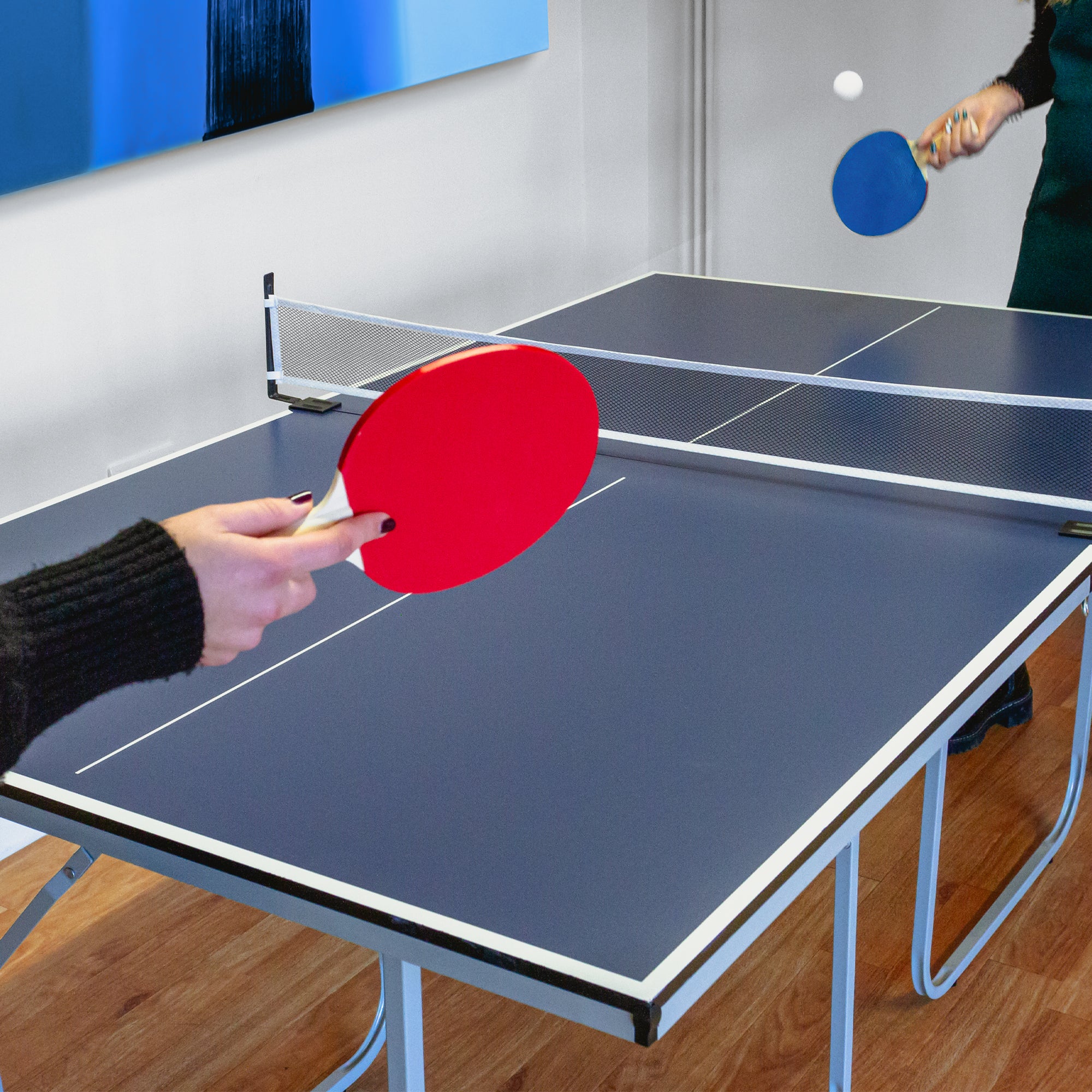 Q-Rax Tavolo ping pong pieghevole MDF con accessori