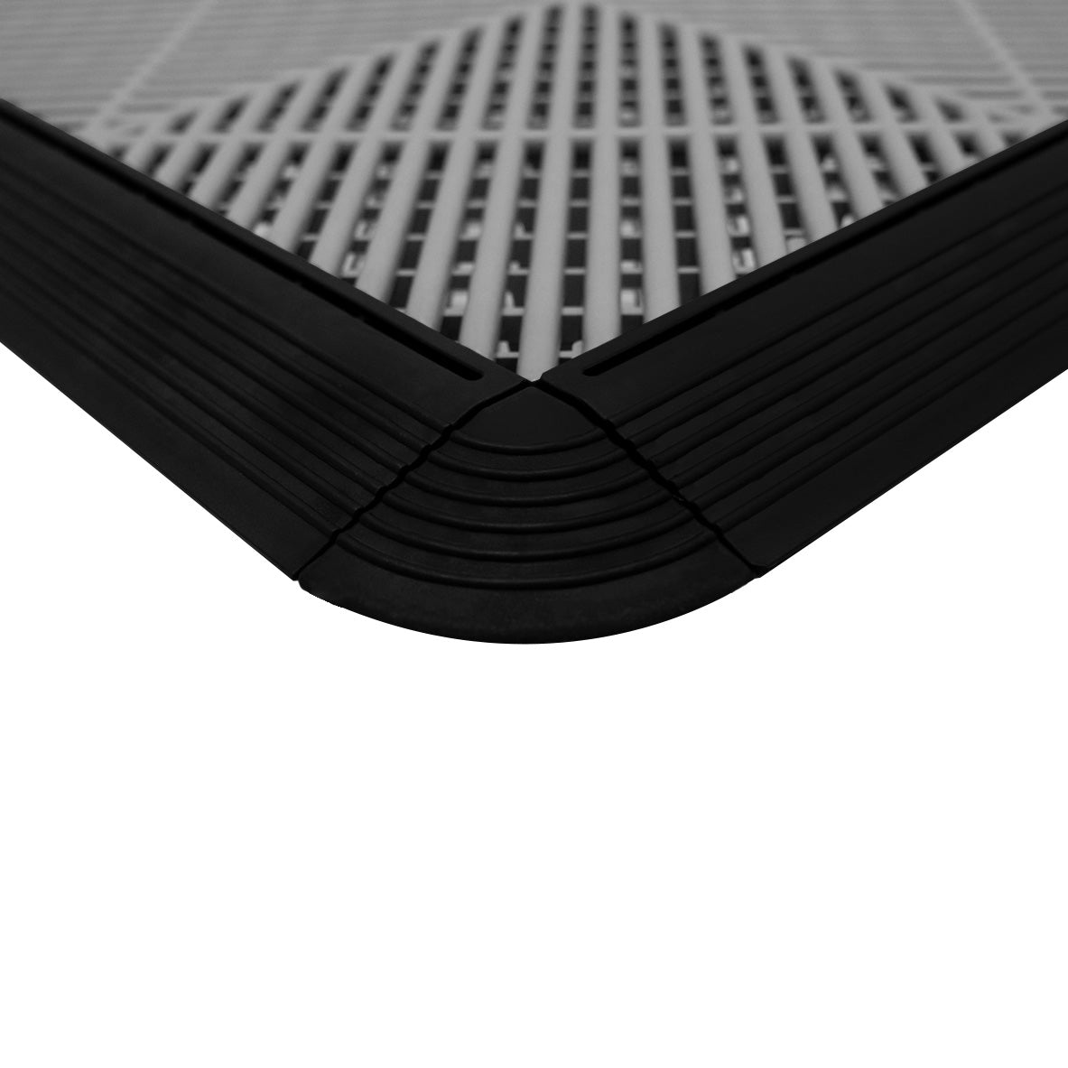 Q-Rax Piastrelle garage 36mq grigie nere + LED esagonali