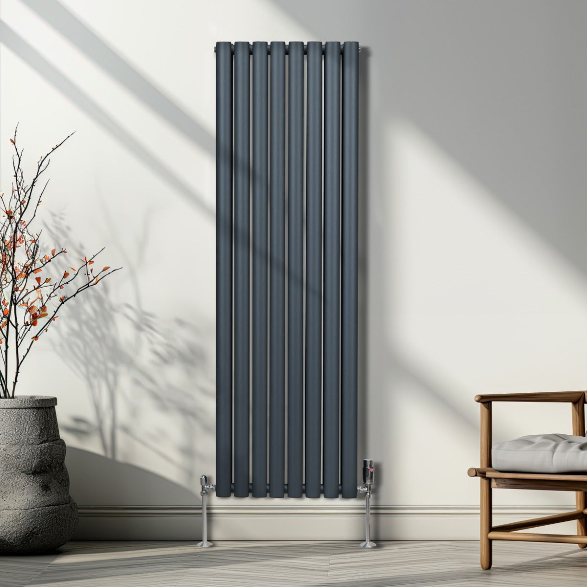Q-Rax Radiatore Colonna Ovale 1600x480 Antracite Acciaio 15 Anni