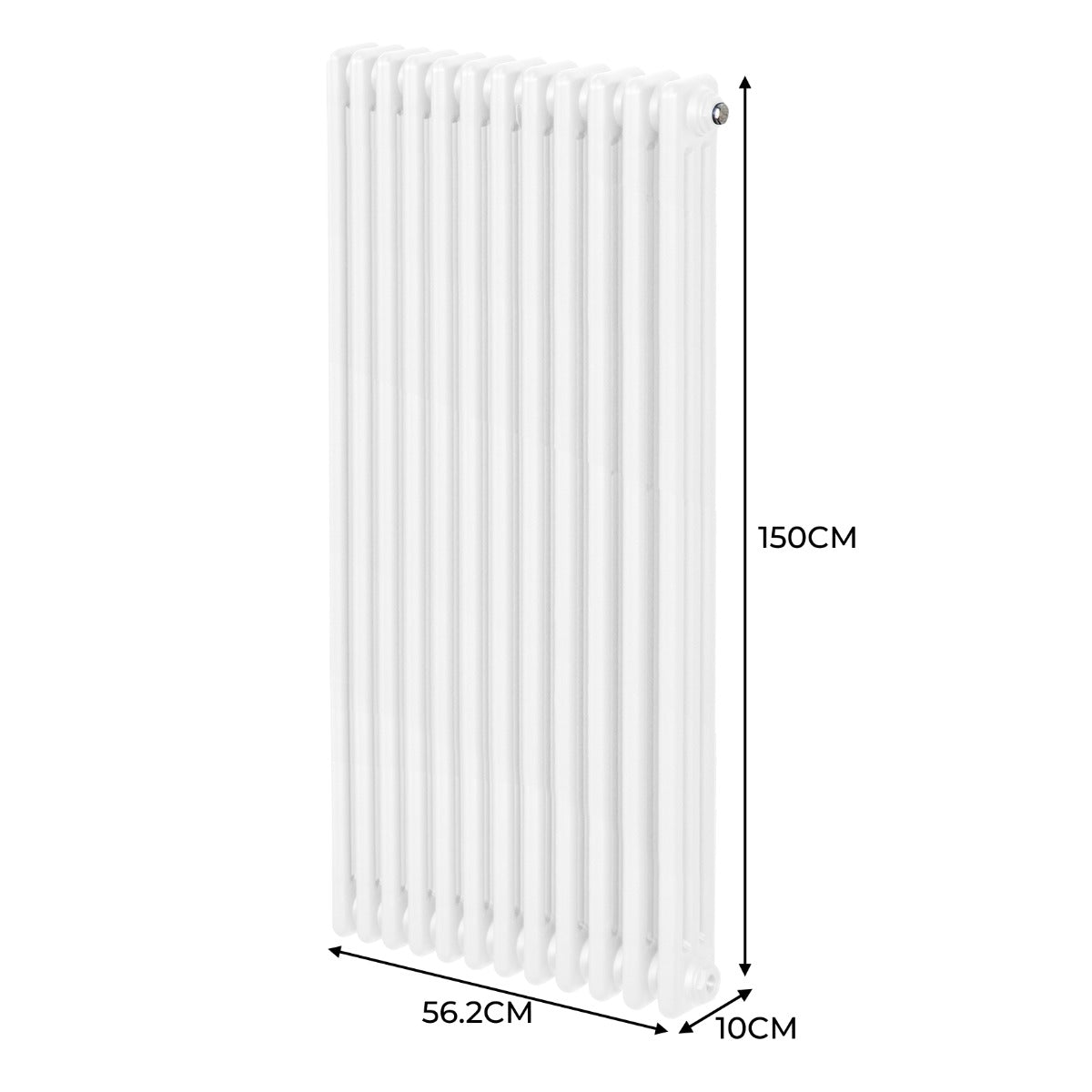 Q-Rax Radiatori Tradizionali Termosifone 1500x562 mm Bianco 3 Colonne
