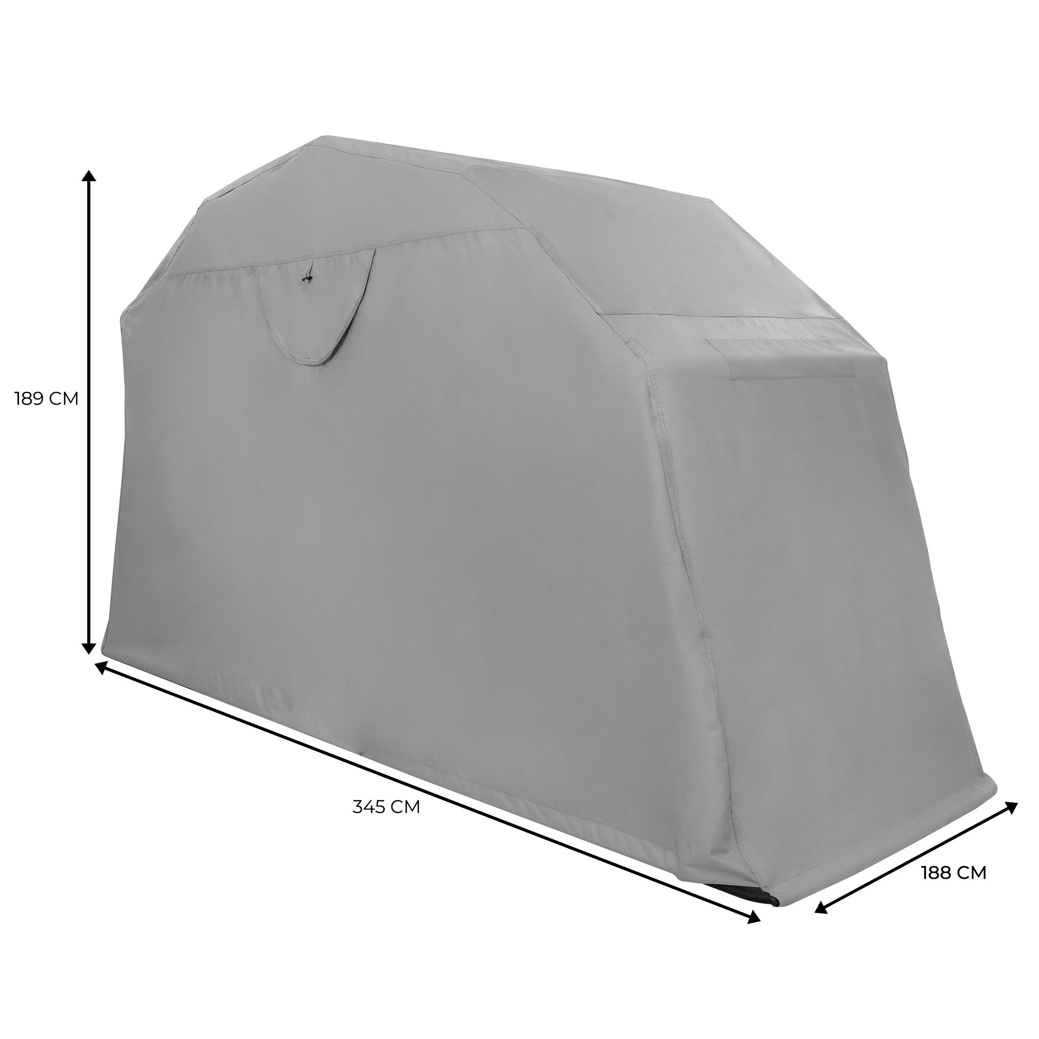 Q-Rax Tenda Moto XL Grigio Oxford 600D Impermeabile
