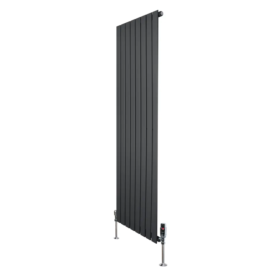 Q-Rax Pannelli Piatti 1600x560 radiatore antracite valvole
