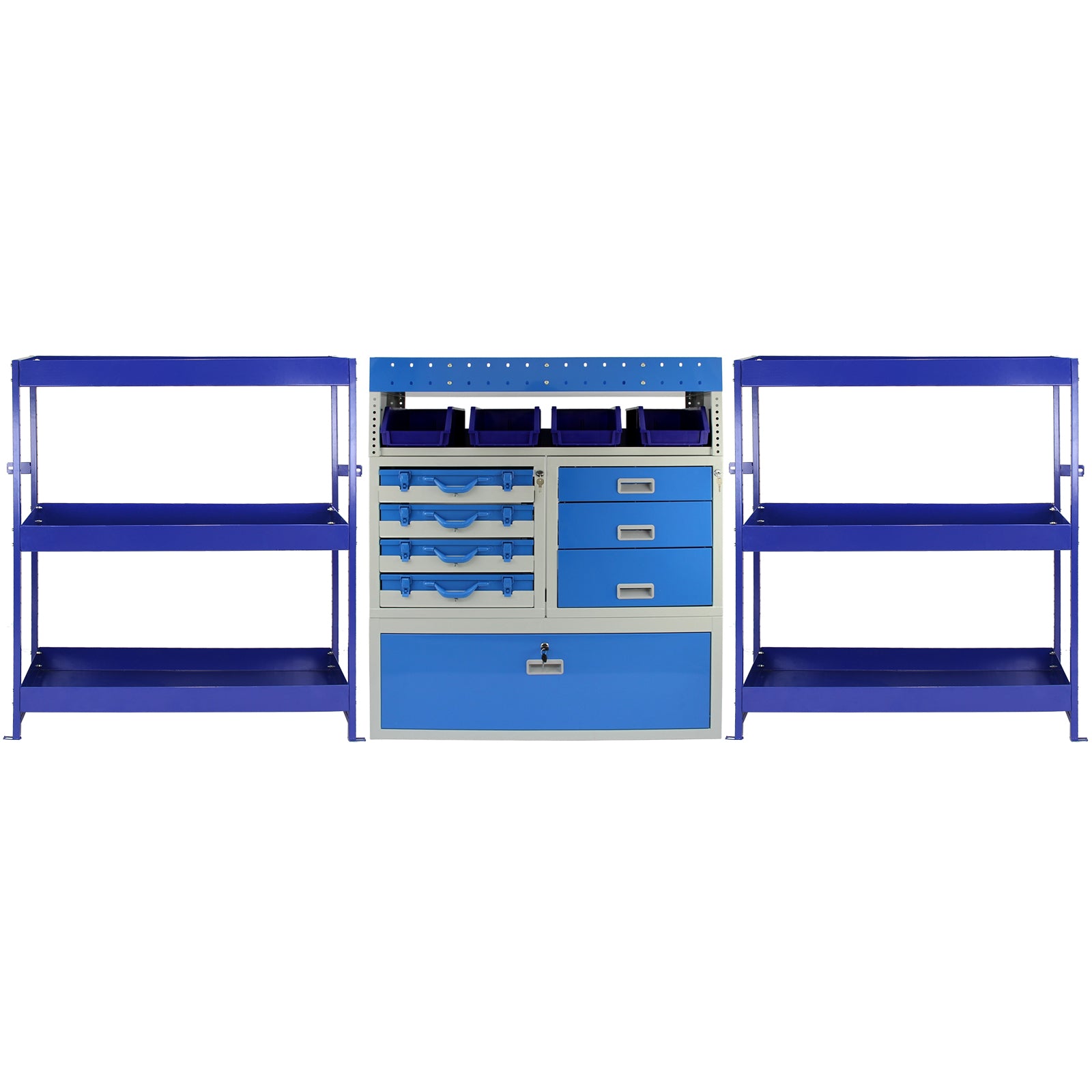 Q-Rax Scaffali Garage Set Tempest 3 Pezzi Blu Acciaio