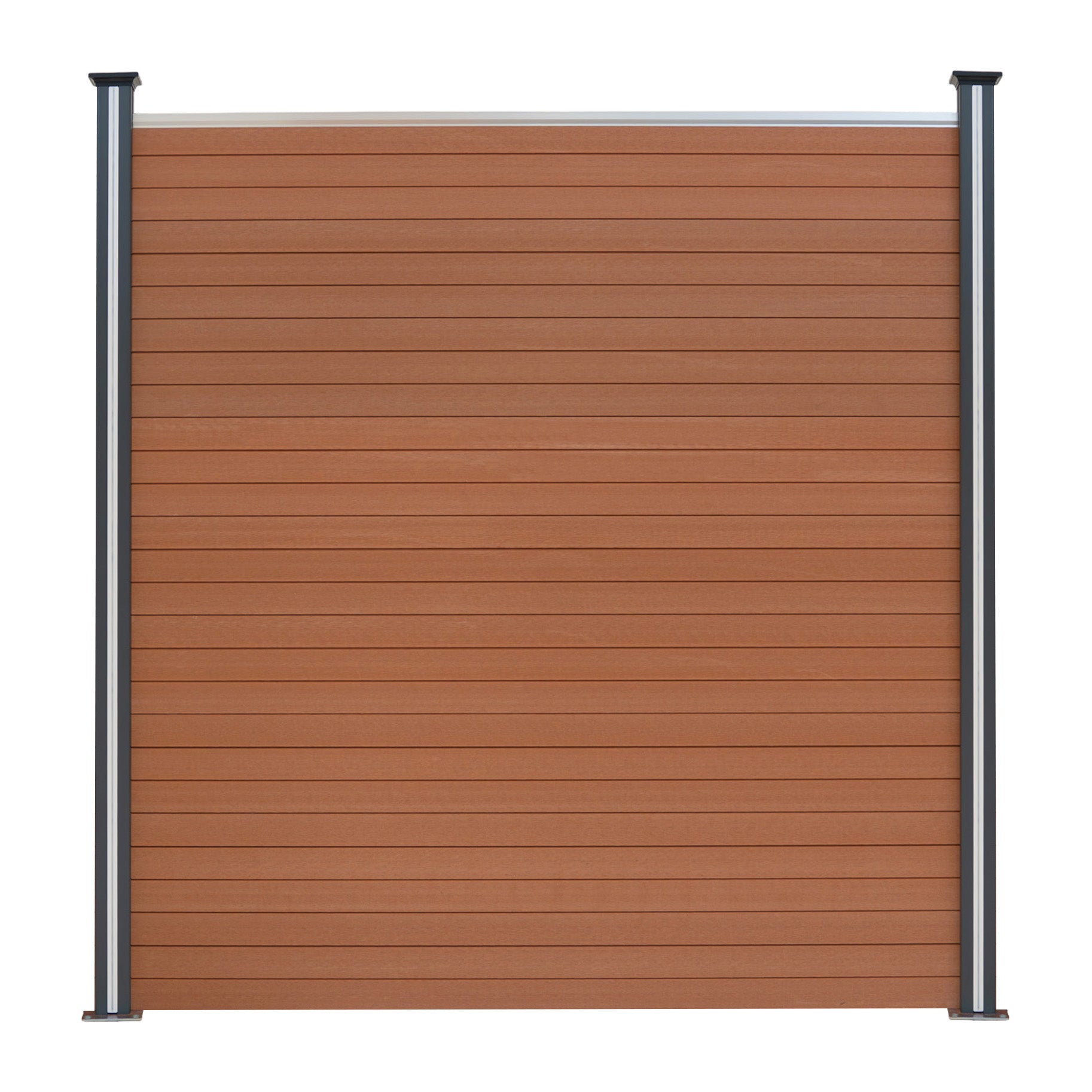 Q-Rax Deposito all'Aperto recinzione WPC marrone 2 pannelli LED