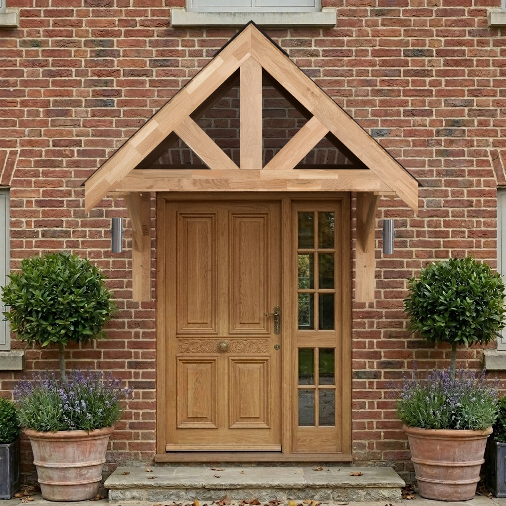 Q-Rax Tettoia Portico Rovere Massello 1400 mm