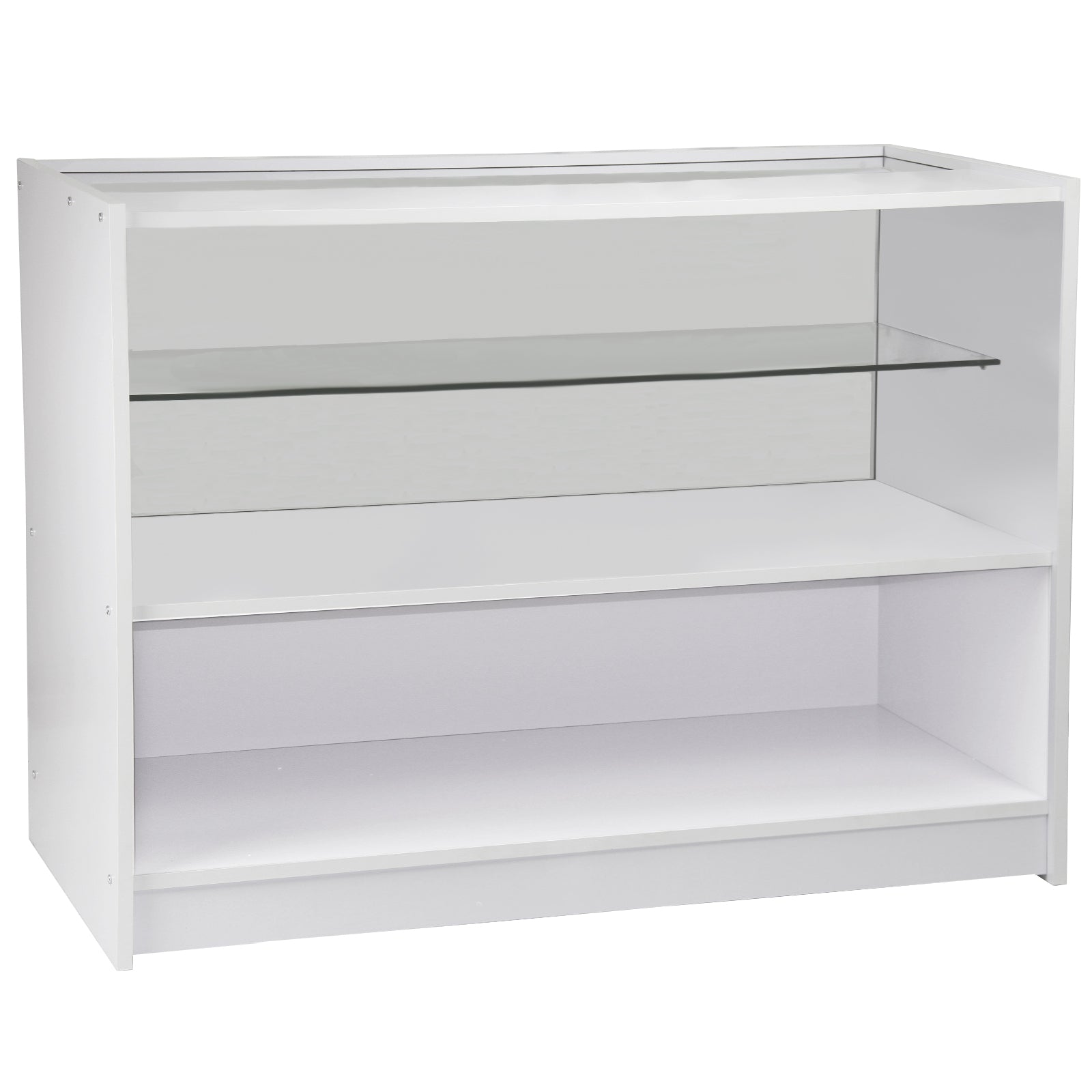 Q-Rax Bancone Negozio C1200 Bianco 120x60x90 cm Vetro