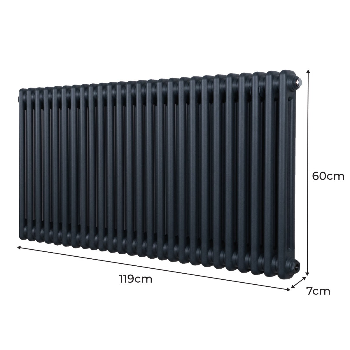 Q-Rax Radiatori Tradizionali 600x1192 termosifone antracite 2 colonne