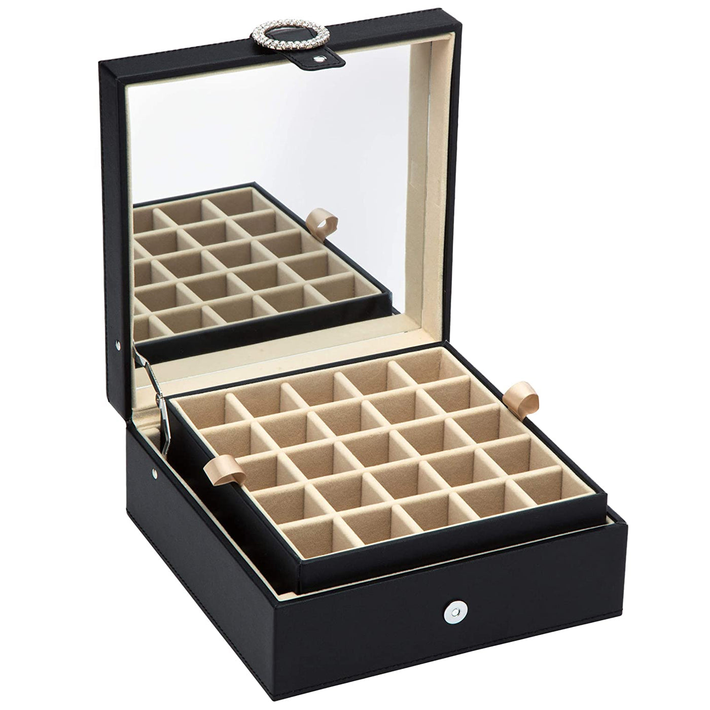 Jackcube Design Makeup & Jewelry Scatola Porta Orecchini Nero 50 Scomparti