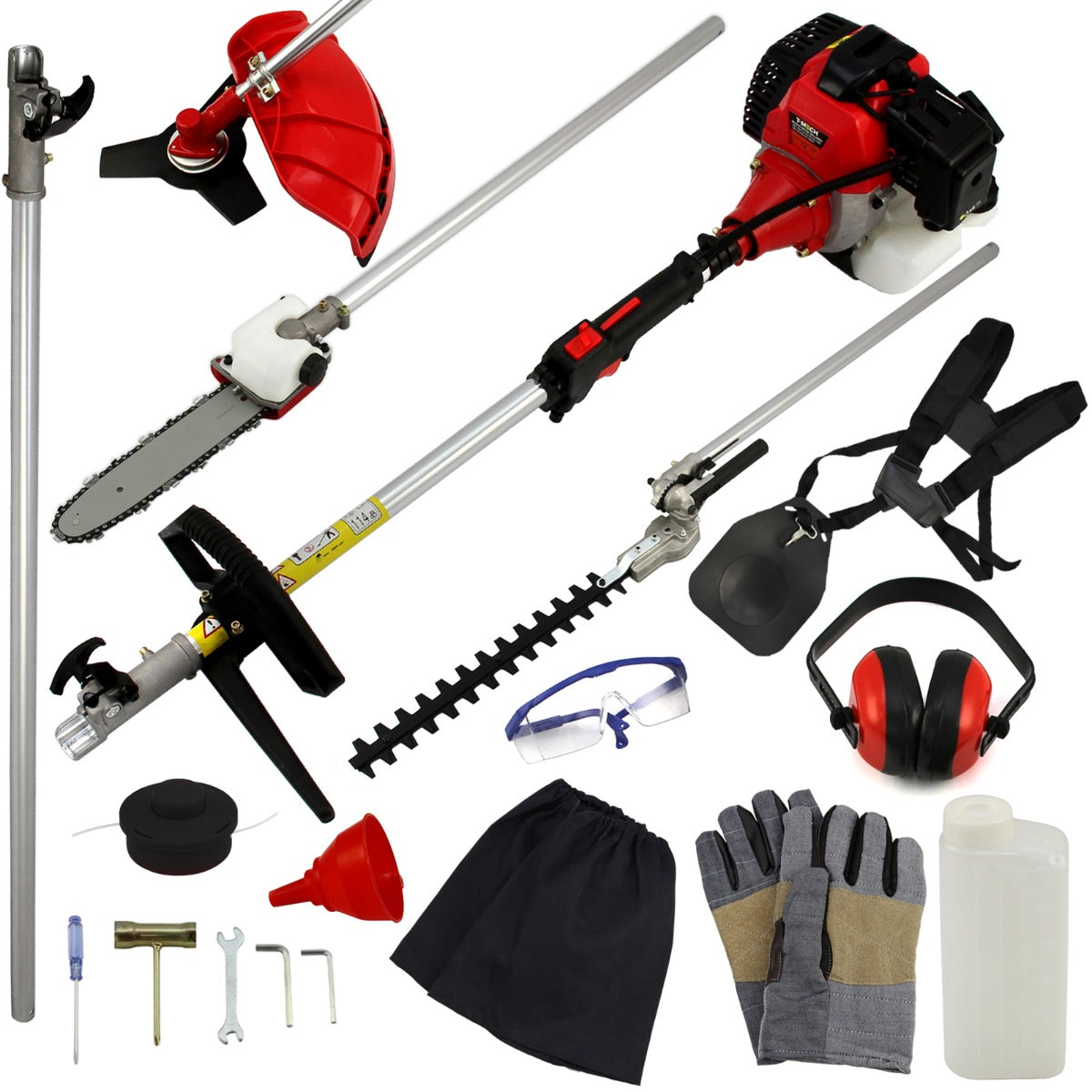 Q-Rax Decespugliatore 5 in 1 Benzina 52cc Multiuso da Giardino