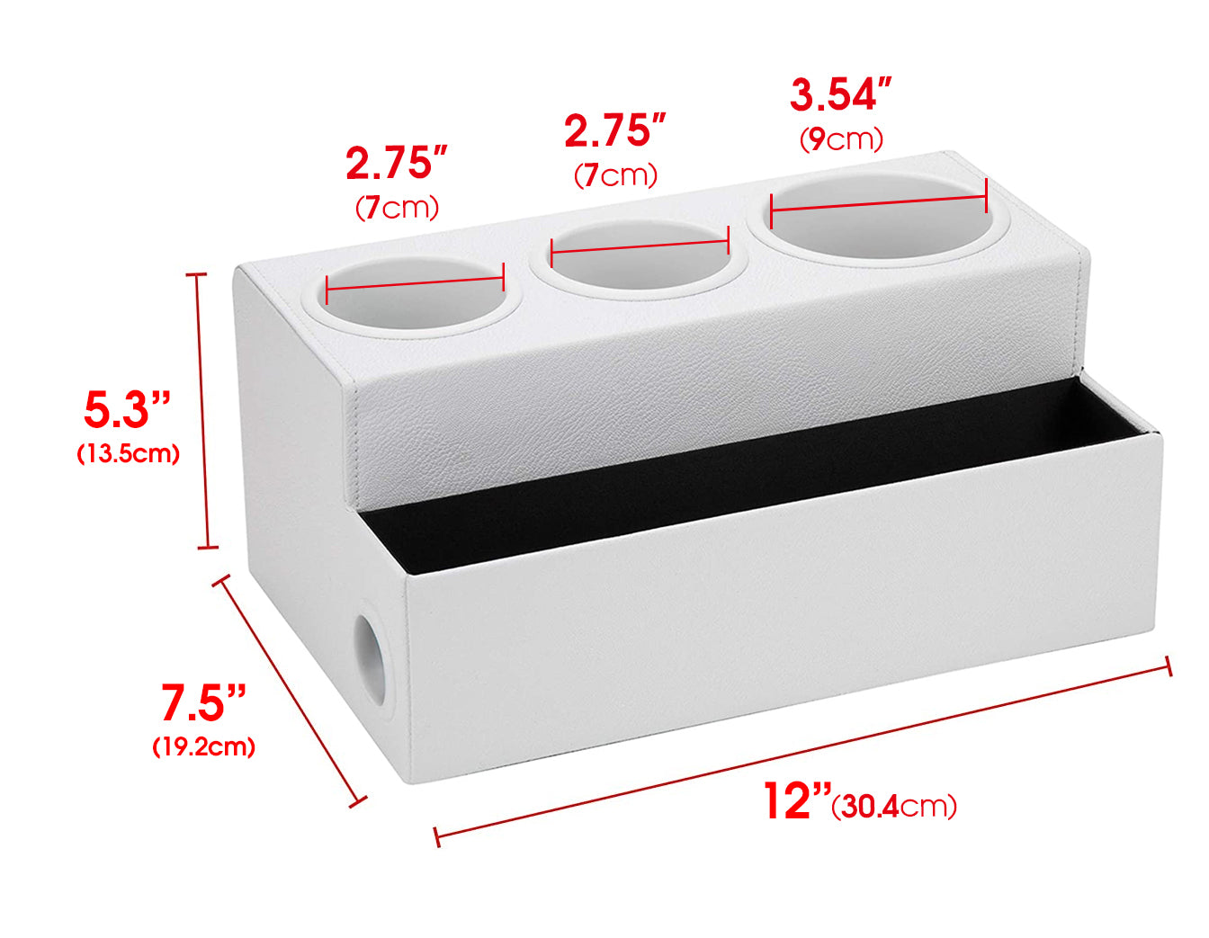 Jackcube Bathroom Organizer Phon Bianco 4 Scomparti Pelle