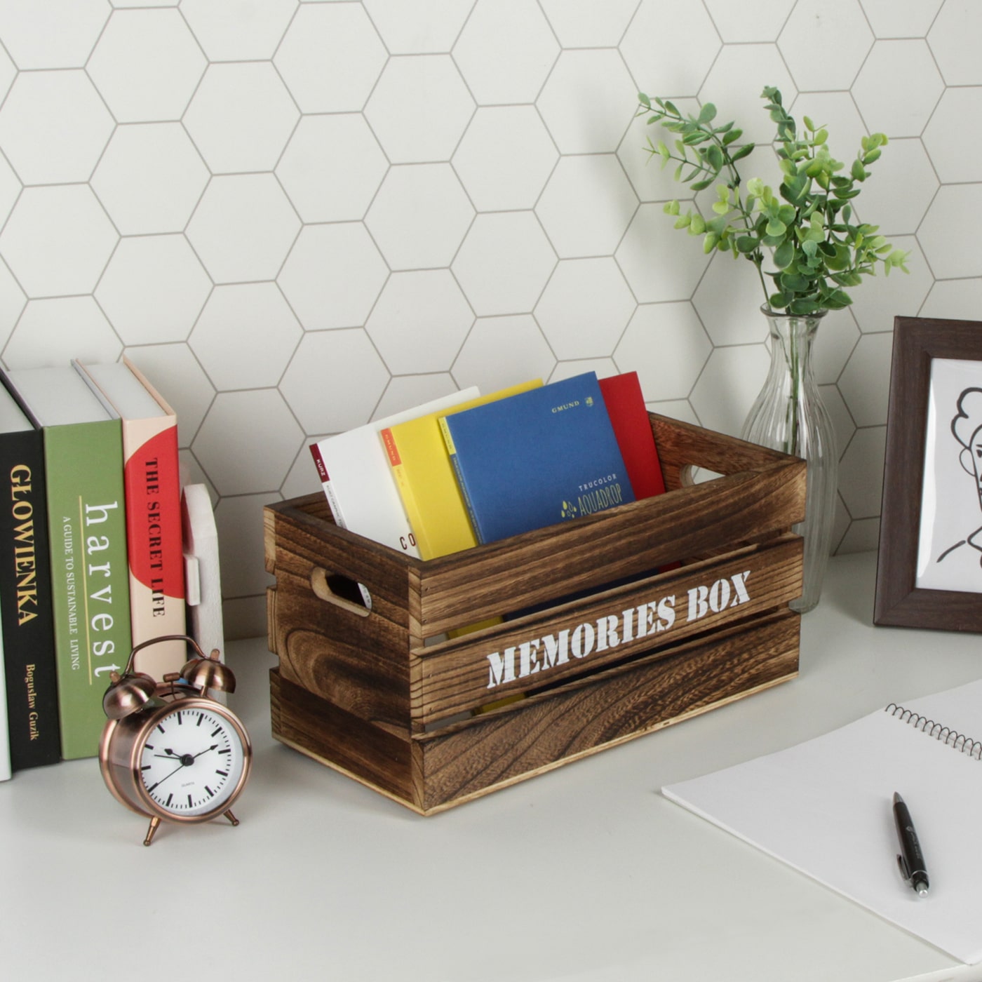 Jackcube Design Entryway Organizer Posta Legno Rustico