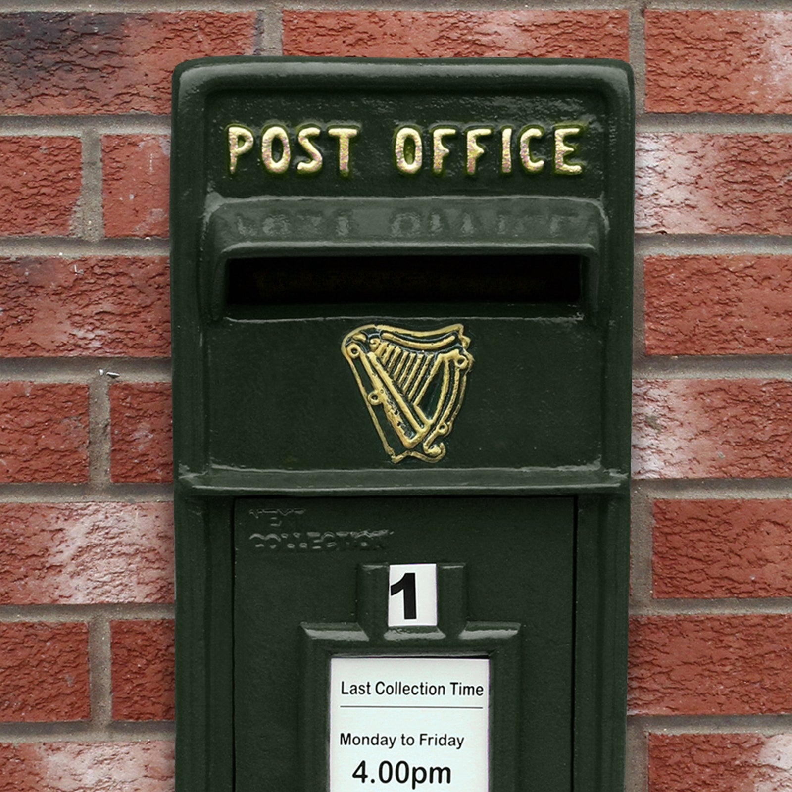 Q-Rax Accessori cassetta postale britannica verde ghisa
