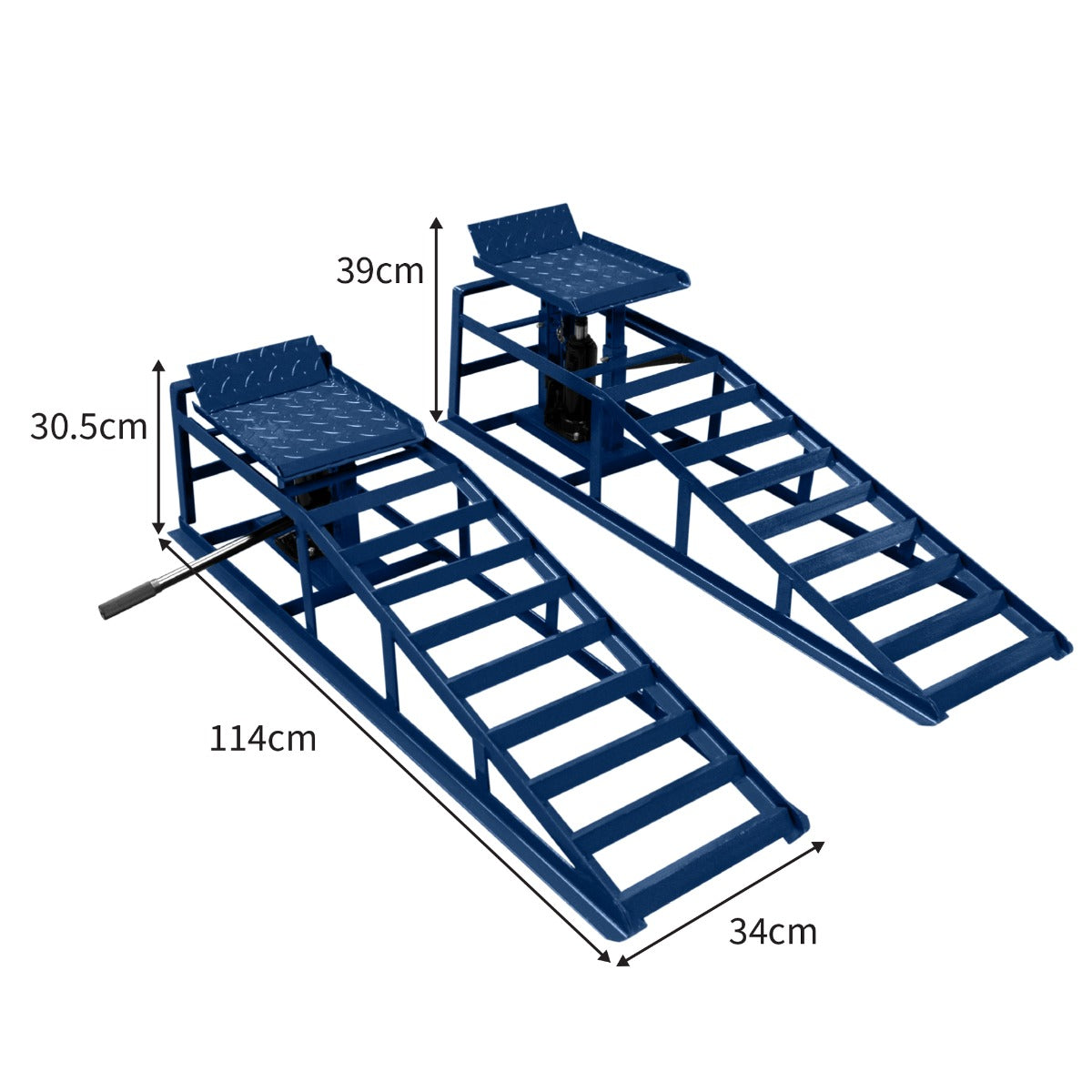Q-Rax Rampe Idrauliche Auto 3 Tonnellate Acciaio 2 Pezzi