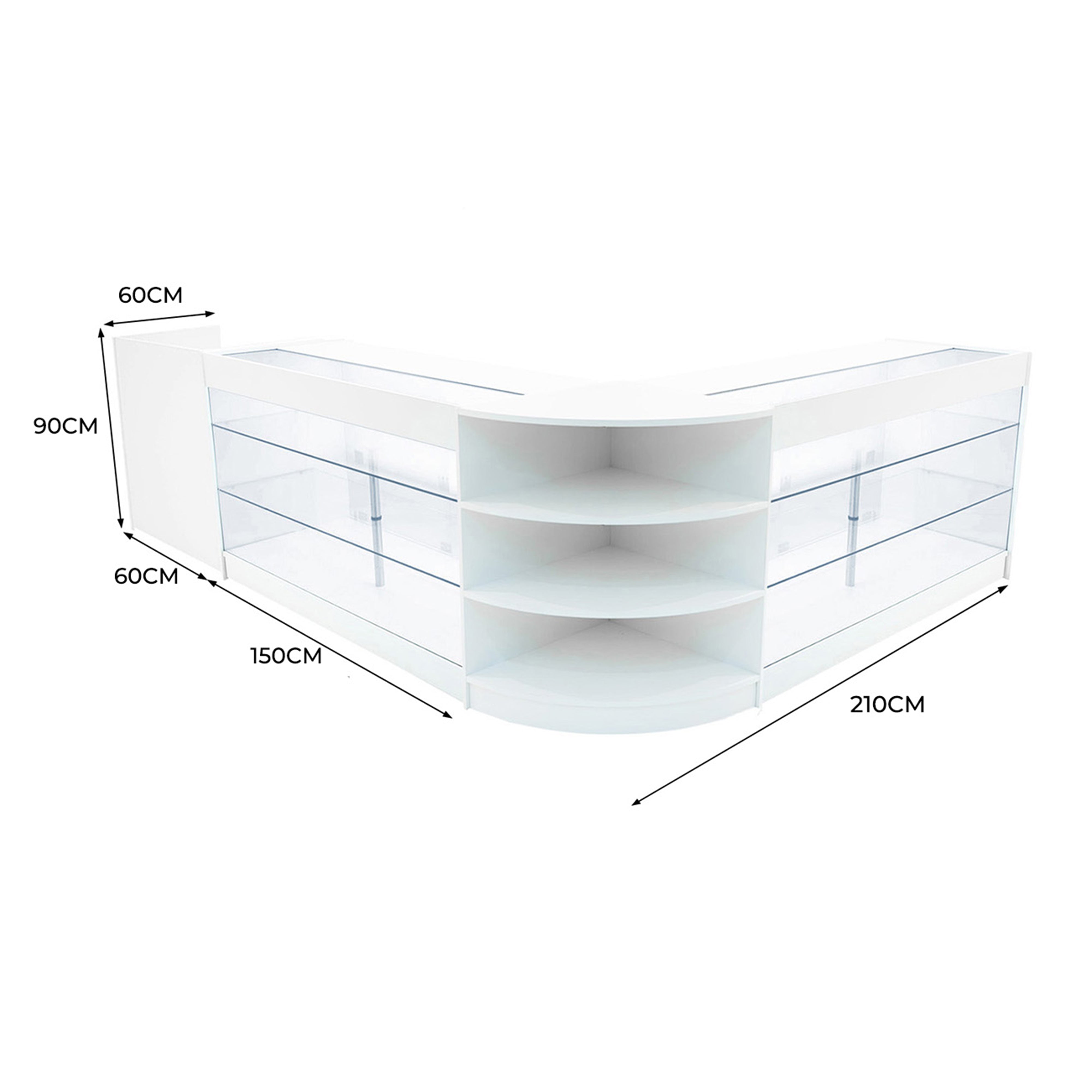 Q-Rax Astro Set 4 Banconi LED LM60 TB60 K1500 bianco