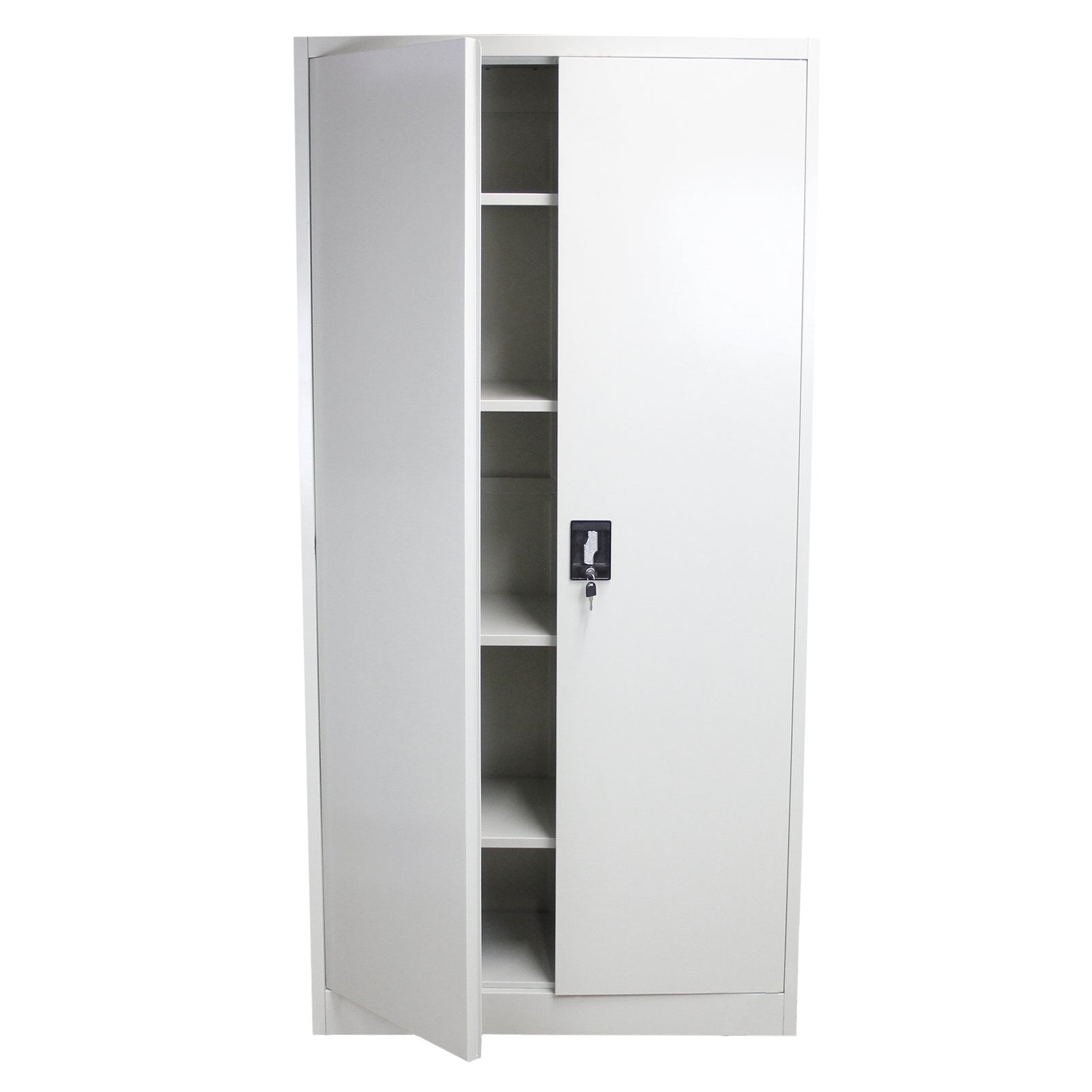 Q-Rax Strumenti da Banco Armadietto Acciaio 180cm Grigio 4 Ripiani