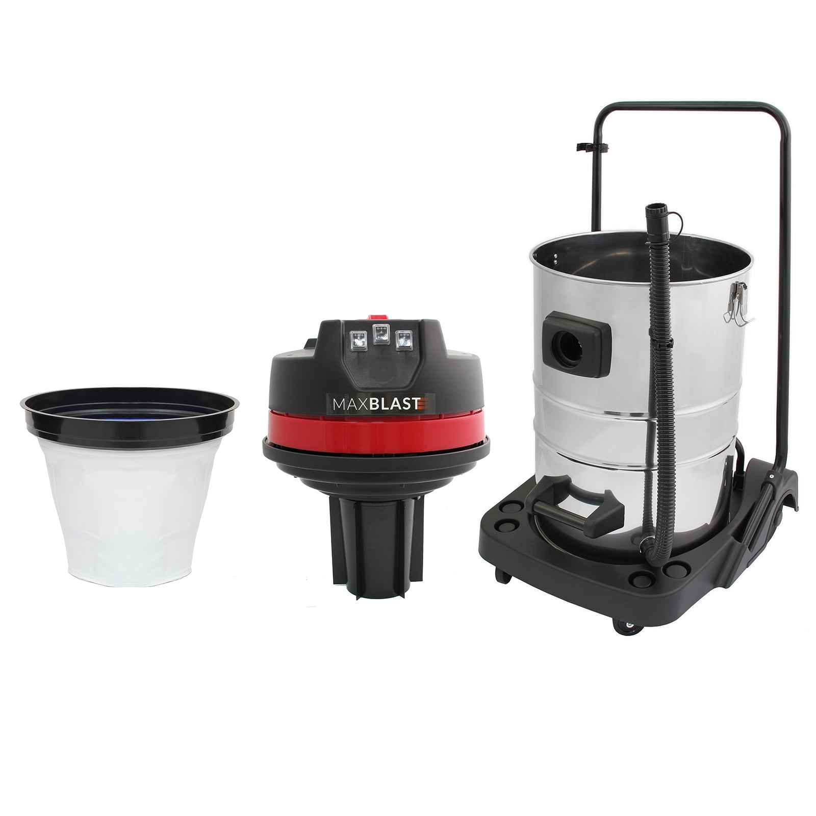 Q-Rax Maxblast 80L Aspirapolvere Industriale 3000W Secco Liquido