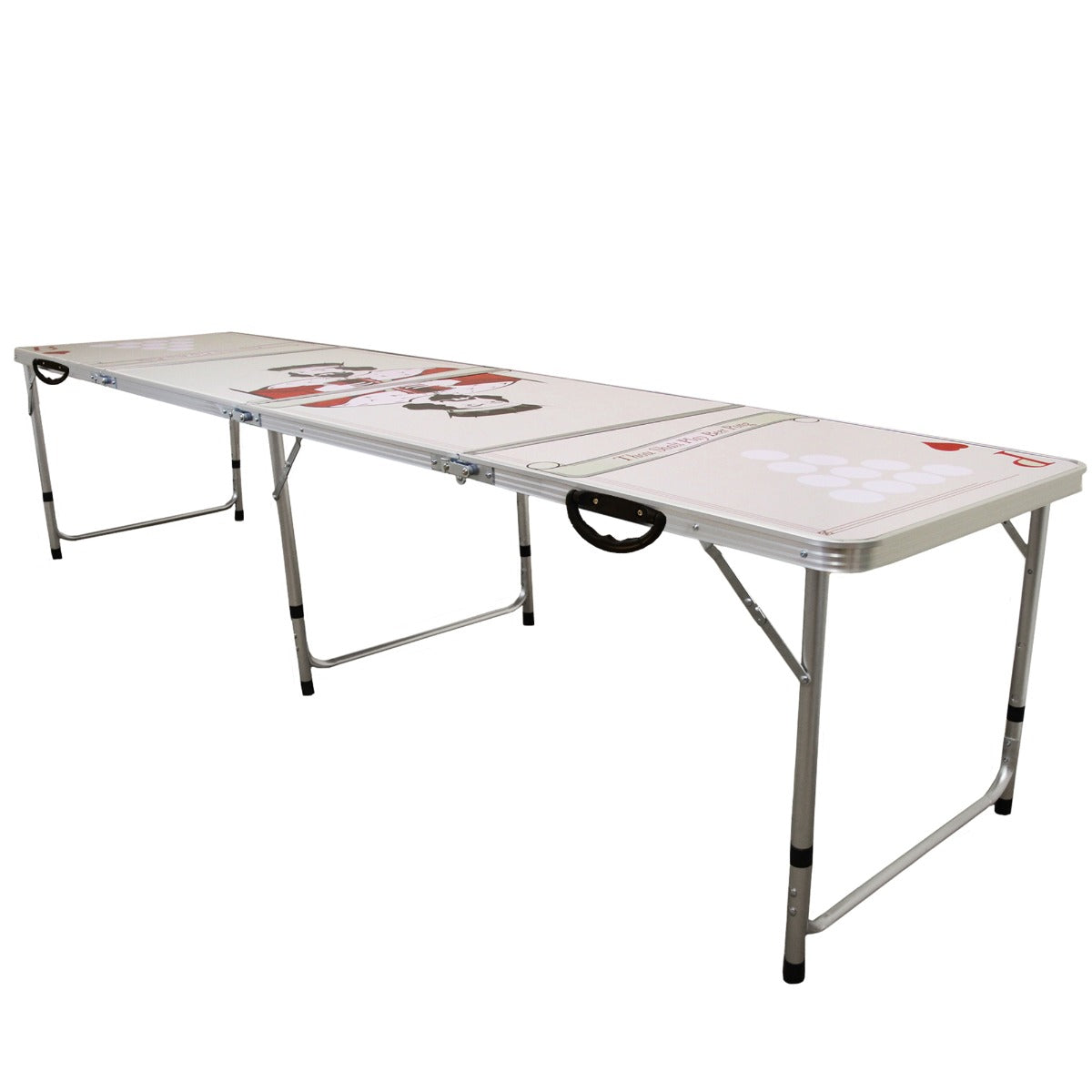 Q-Rax Tavolo beer pong pieghevole 240 cm altezza regolabile