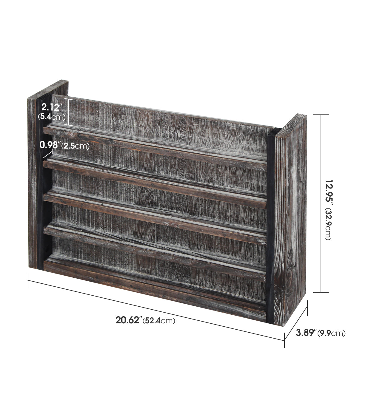 Jackcube Design Display Portamonete Legno 5 Ripiani da Parete