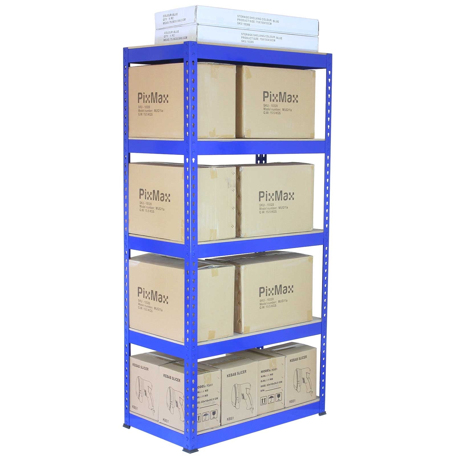 Q-Rax Scaffali Scaffale Garage Blu 90+120cm 200kg