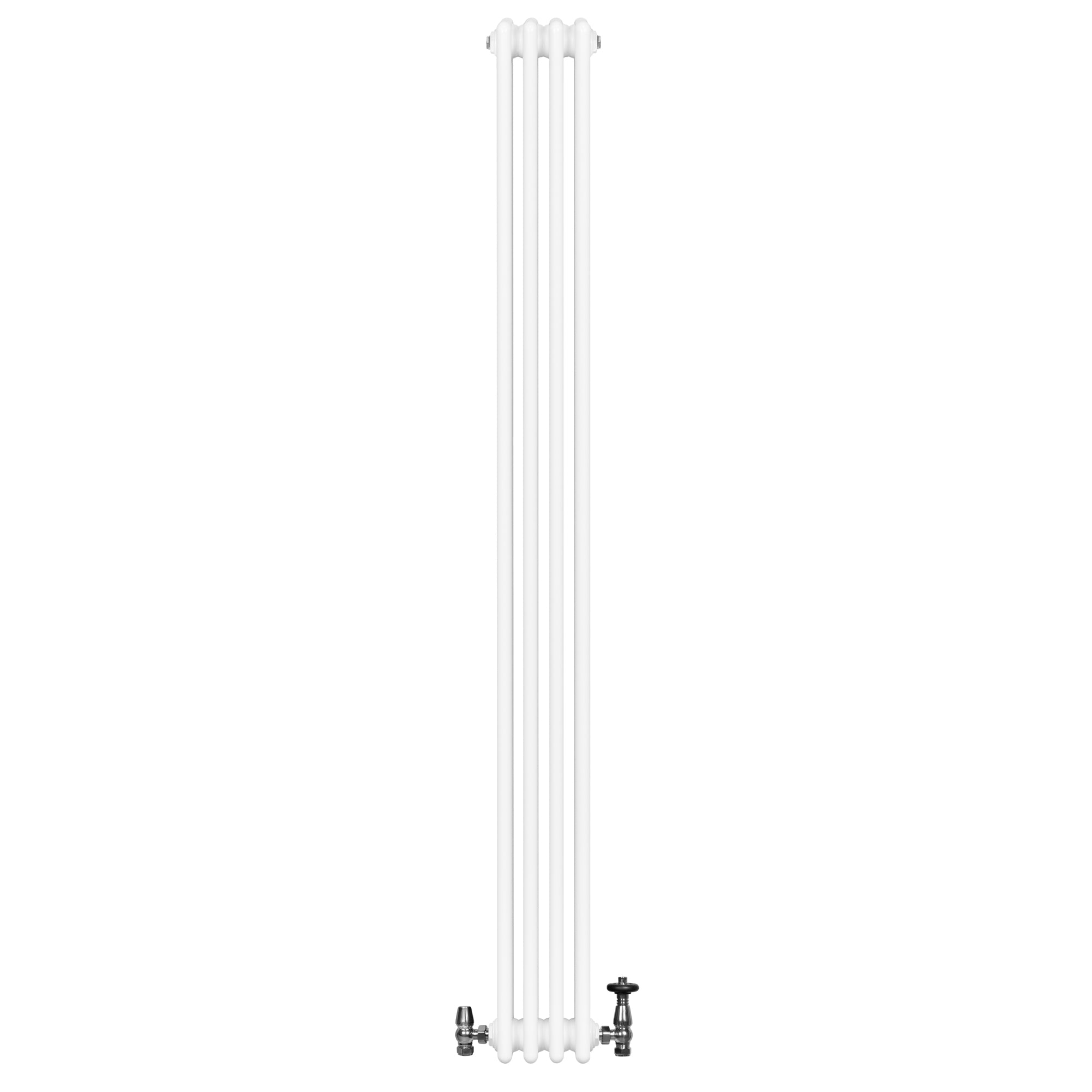 Q-Rax Radiatore 4 Colonne 1800x200 Bianco con Valvole
