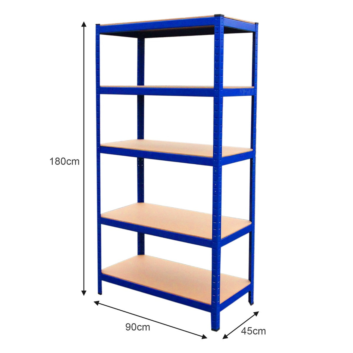 Q-Rax T-Rax Scaffale 90x45x180 cm Blu 280 kg 5 Ripiani