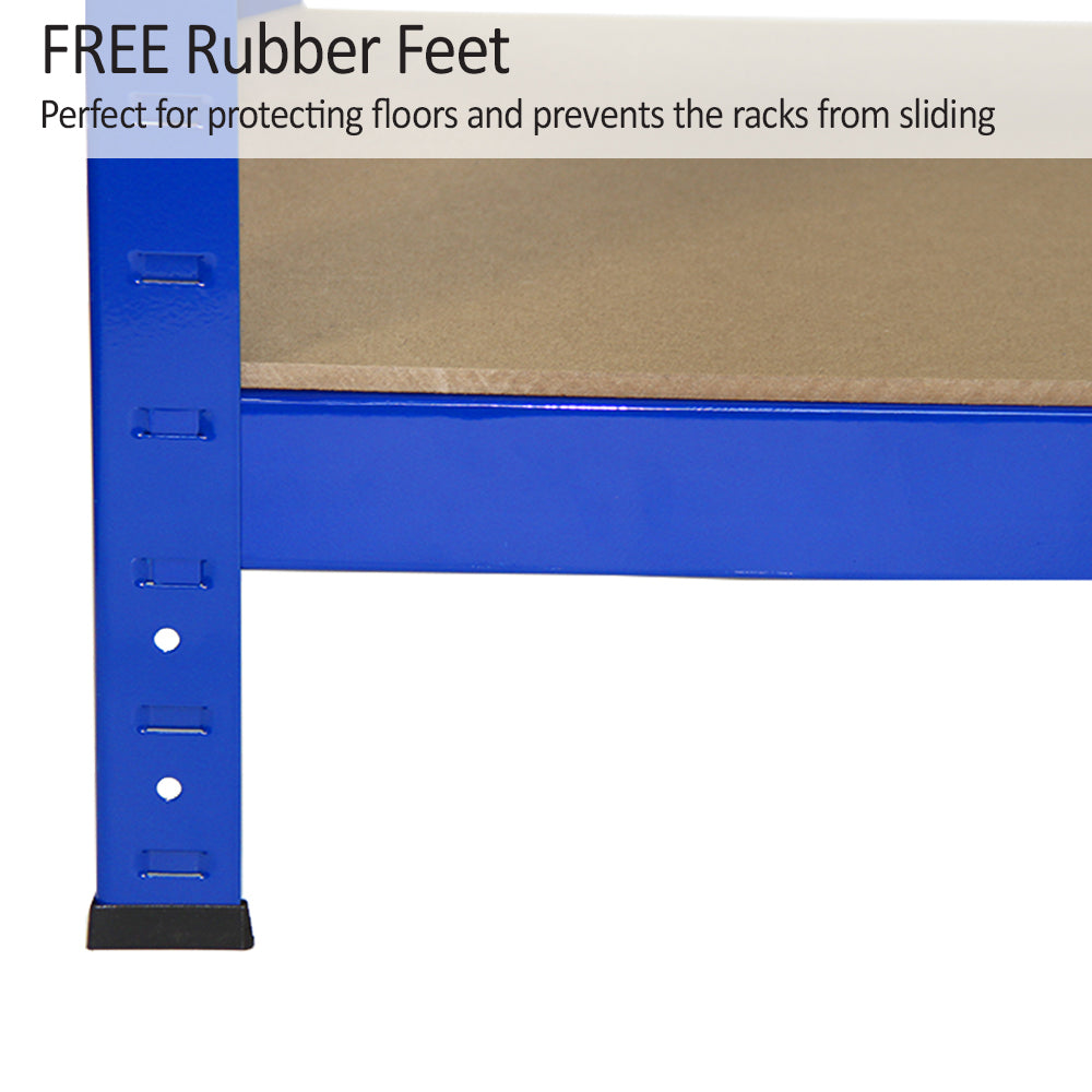 Q-Rax T-Rax Scaffale Acciaio Blu 75 cm 5 Ripiani 150 kg