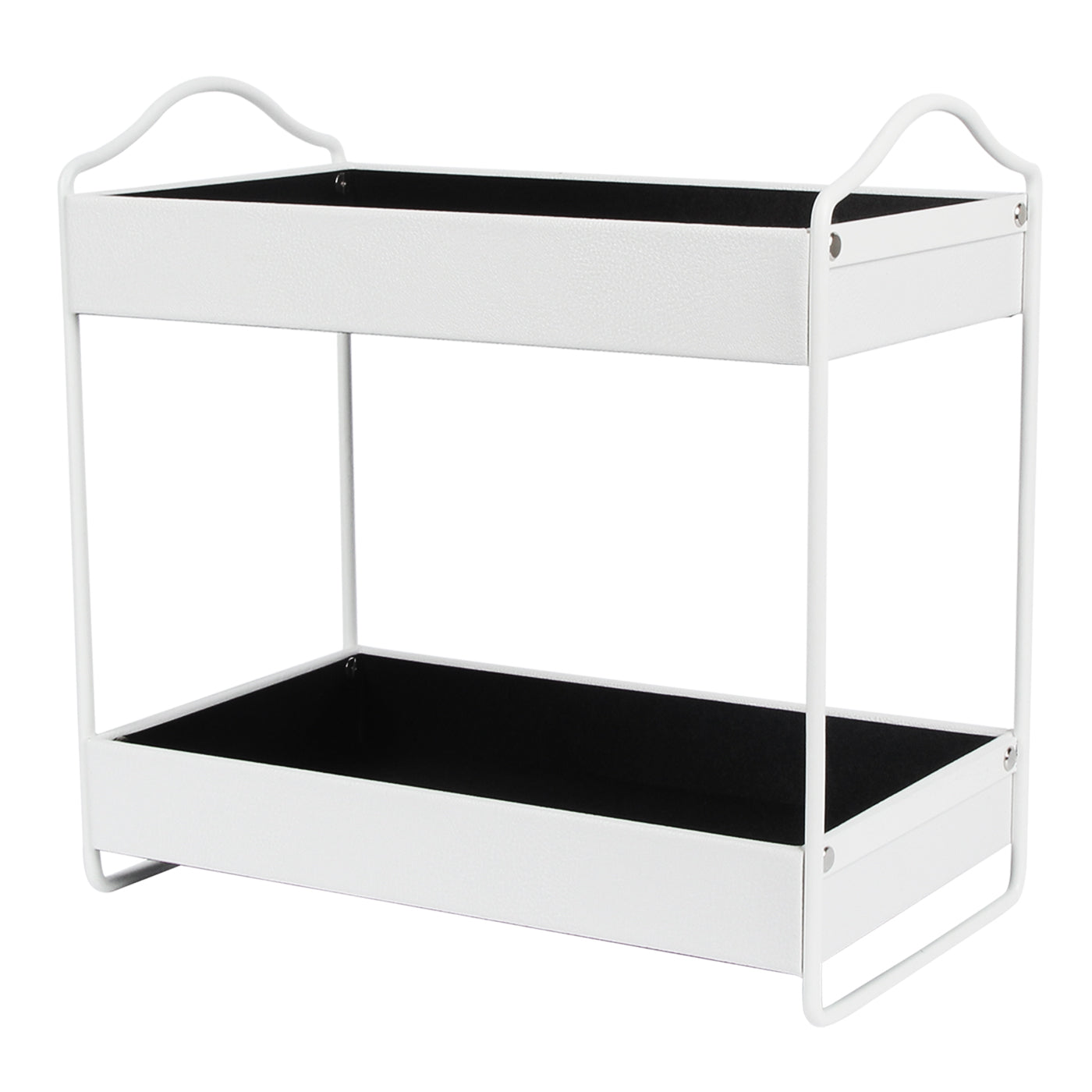 Jackcube Bathroom Scaffale Bagno 2 Ripiani Bianco Pelle