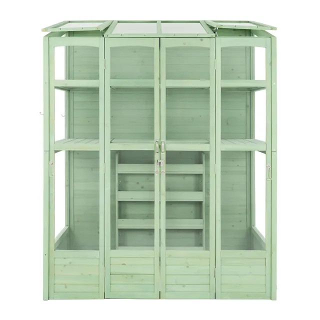 Q-Rax Serra vittoriana verde 152x61 cm con ripiani