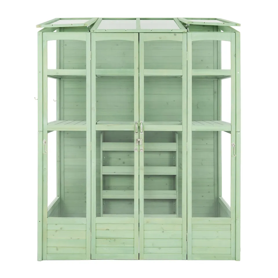 Q-Rax Serra vittoriana verde 152x61 cm con ripiani