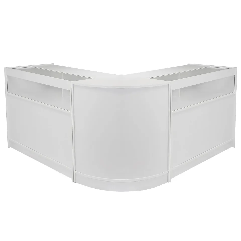 Q-Rax Fusion B1200+CM60 Set Banconi Negozio Bianco Vetro 90x120x60