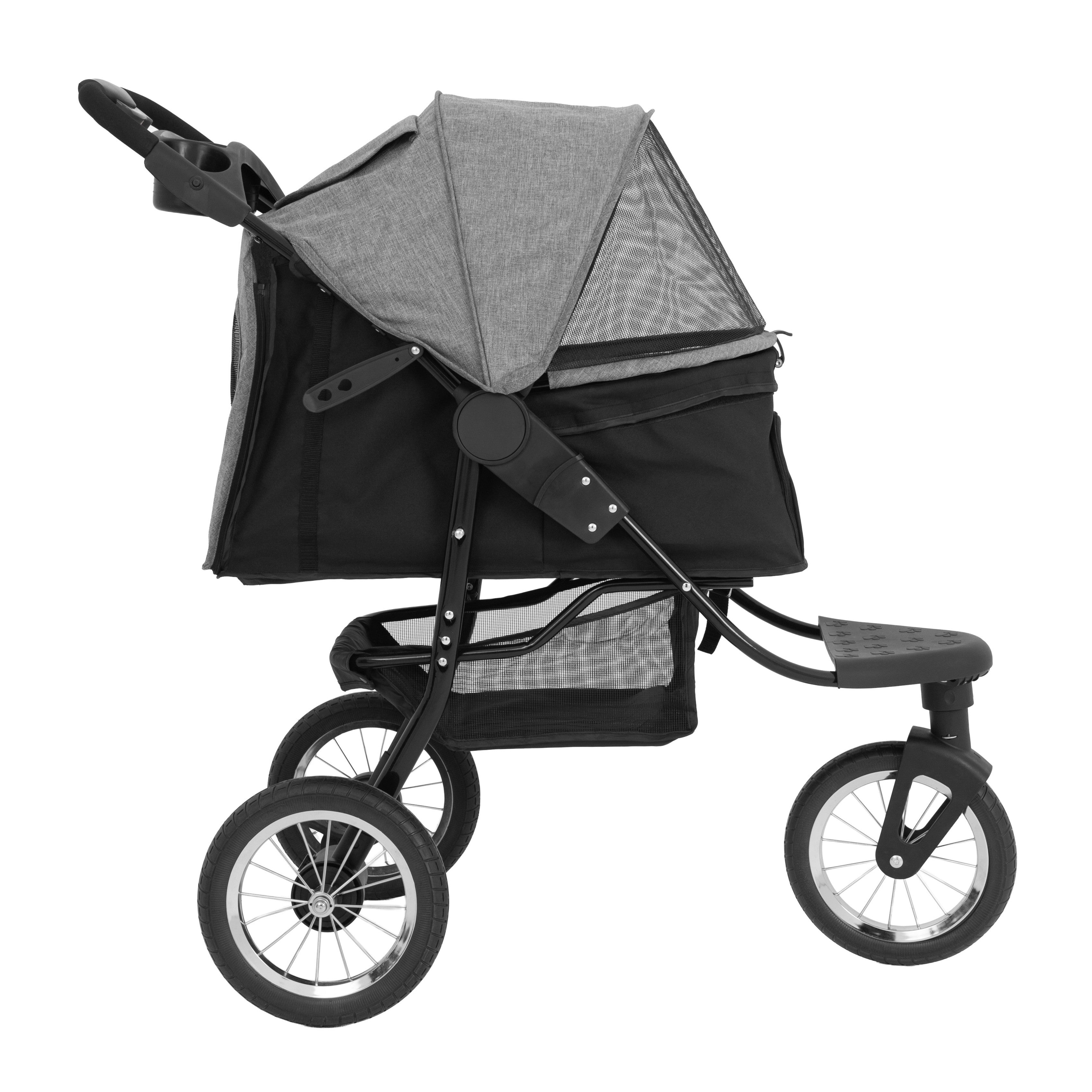 Q-Rax Accessori Casa Passeggino Jogger Animali 3 Ruote Grigio