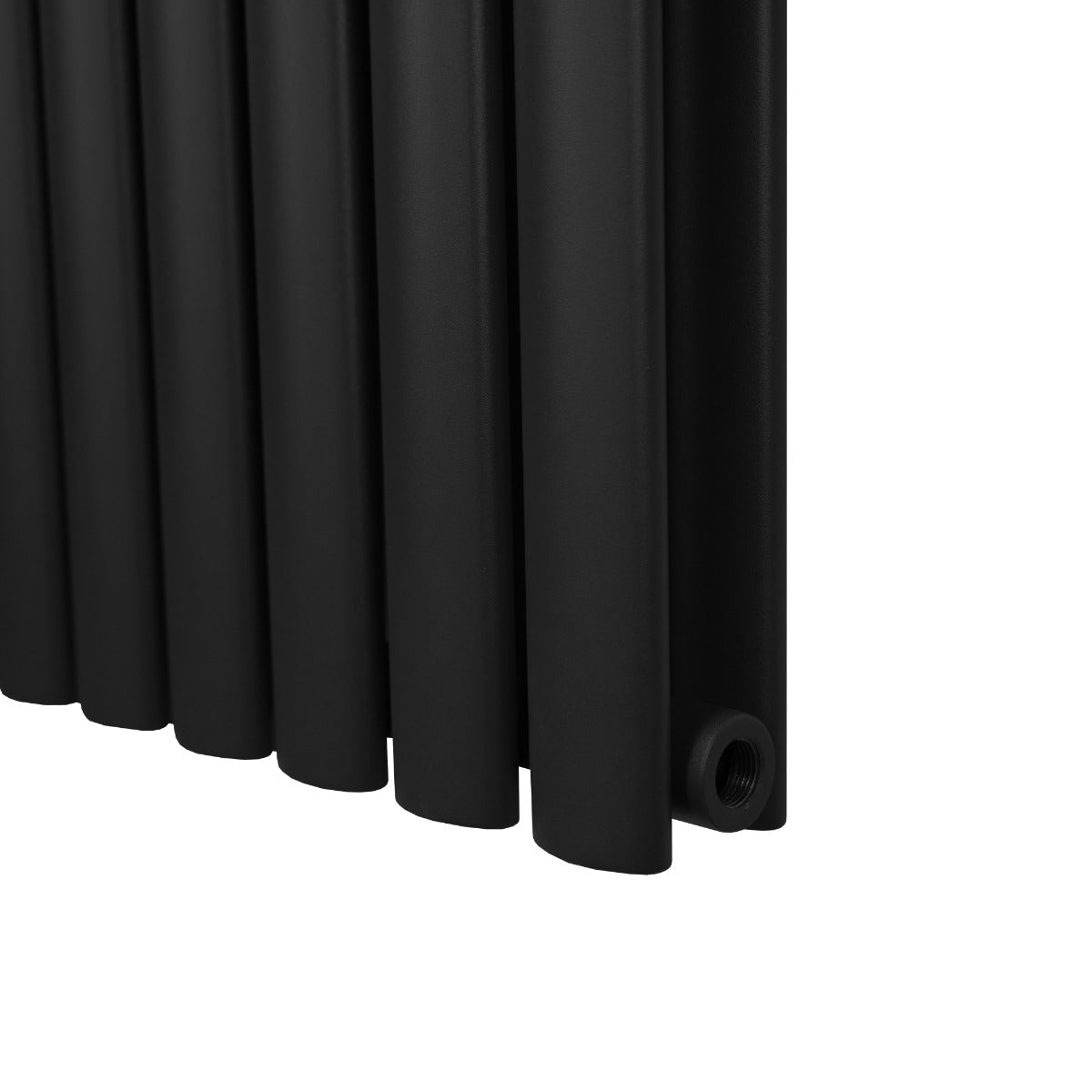 Q-Rax Radiatori Tradizionali Colonna Ovale 1800x360 Termosifone Nero