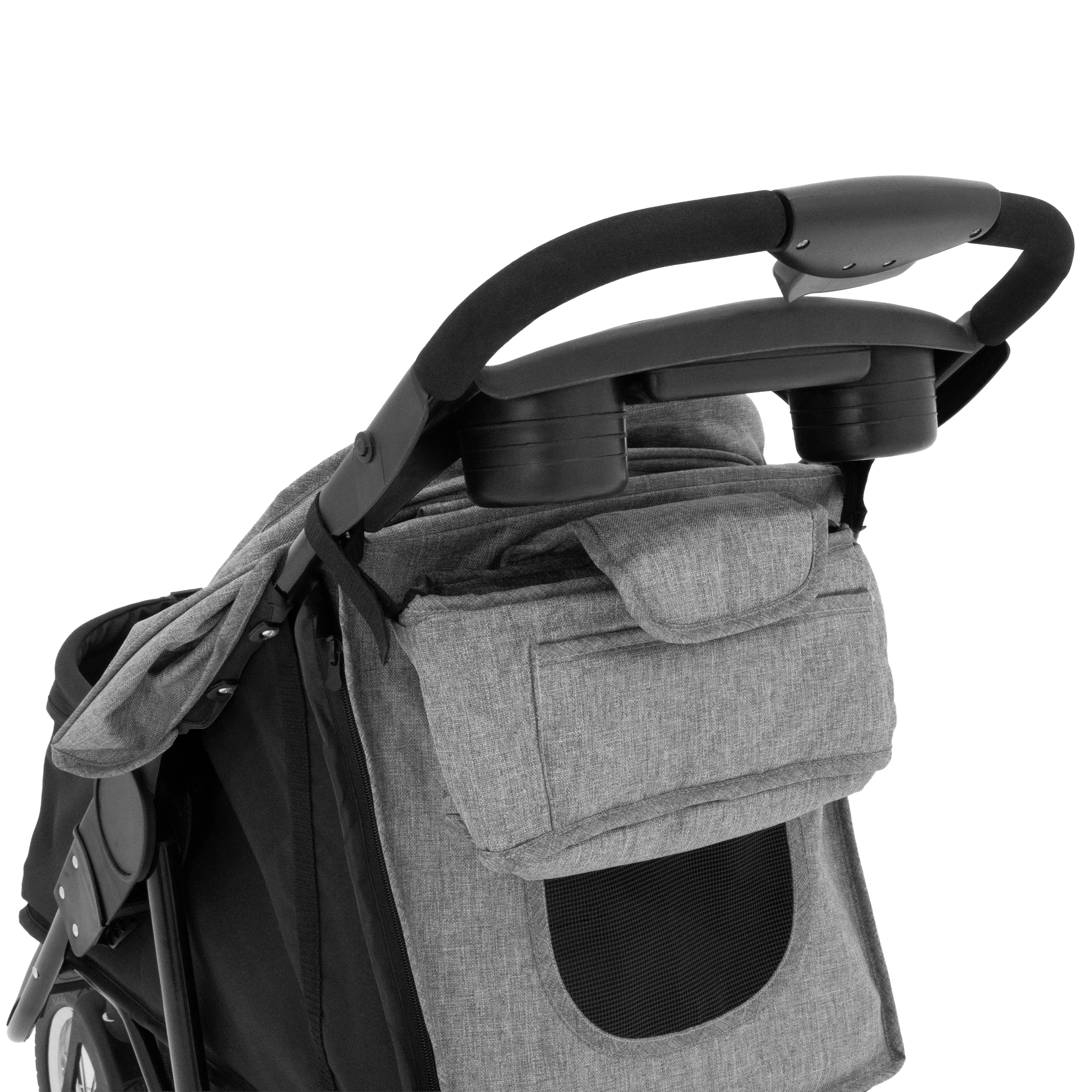 Q-Rax Accessori Casa Passeggino Jogger Animali 3 Ruote Grigio