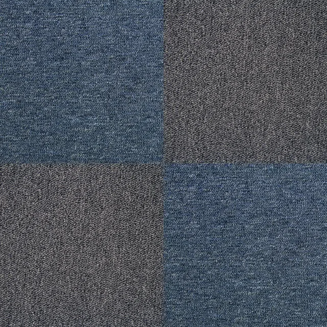 Q-Rax Accessori Casa 40 mattonelle moquette 10mq nero-blu 50x50cm