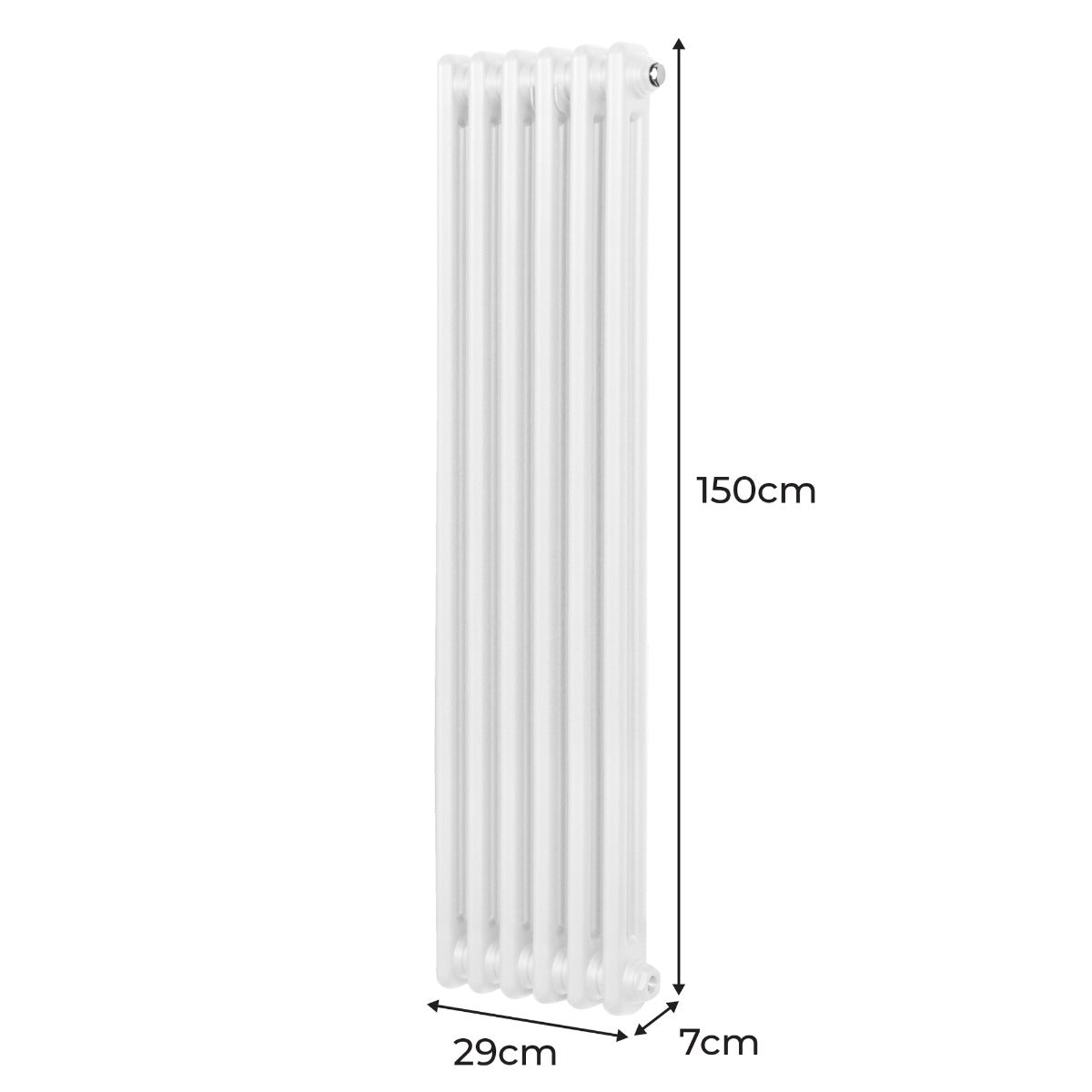 Q-Rax Radiatori Tradizionali 2 Colonne 1500x292 Bianco Verticale