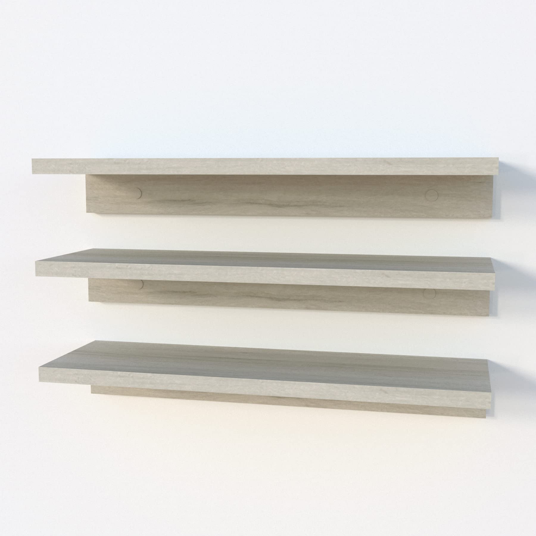 Henor Mensole set 3 mensole legno 55 cm quercia stel