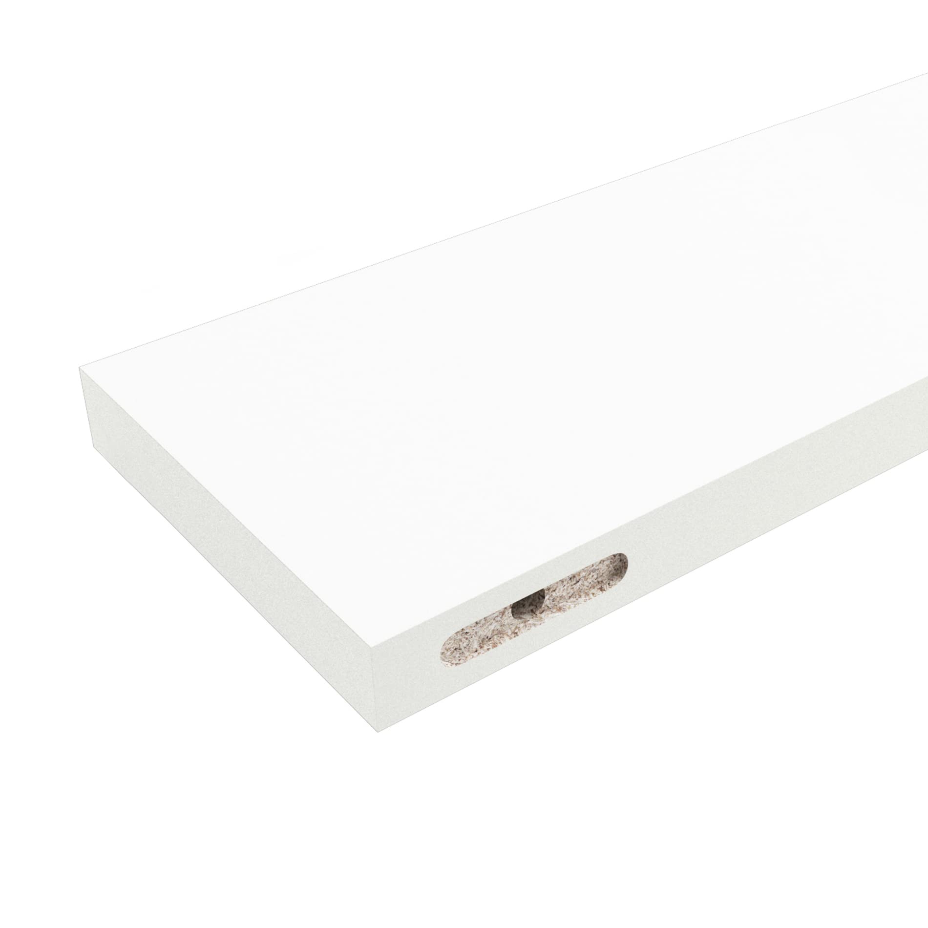 Henor Mensole 80x15 cm Set 2 Mensole parete Bianco 30 kg