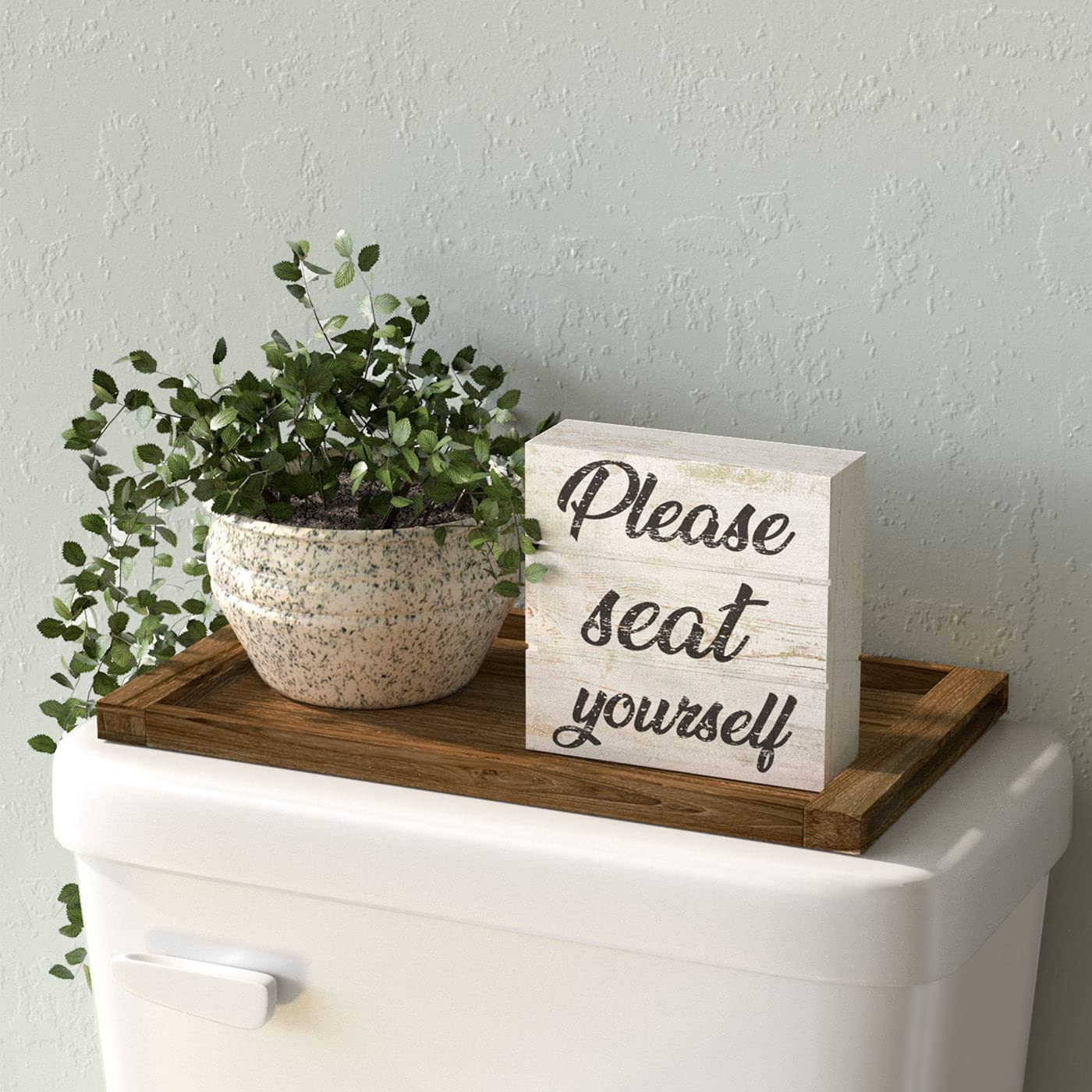 Jackcube Design Bathroom Targa Bagno Legno Bianco Bifacciale