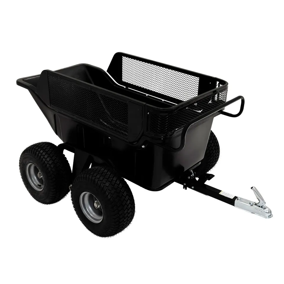 Q-Rax Rimorchio Ribaltabile 4 Ruote 680kg con Sponde Rete