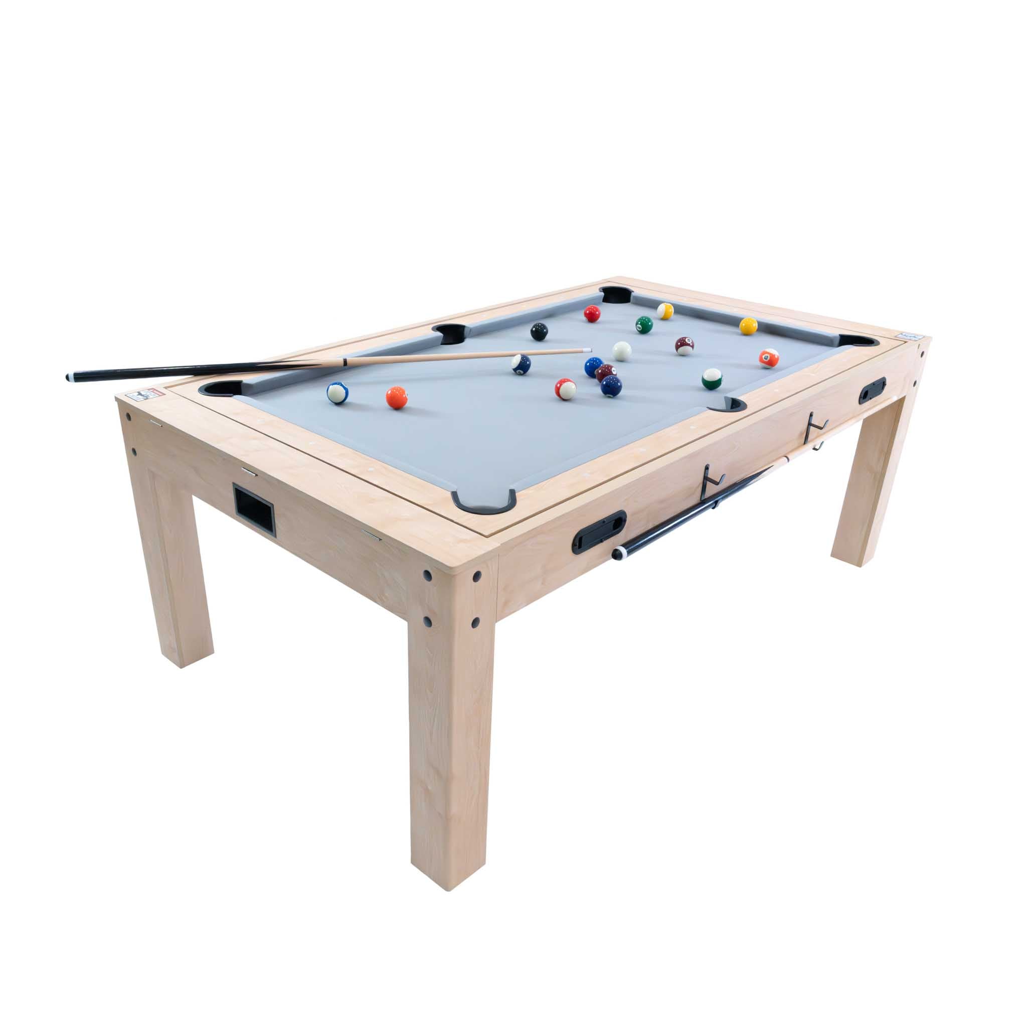 Q-Rax Tavolo Multigioco 7-in-1 Beige 213cm con Panca Contenitore
