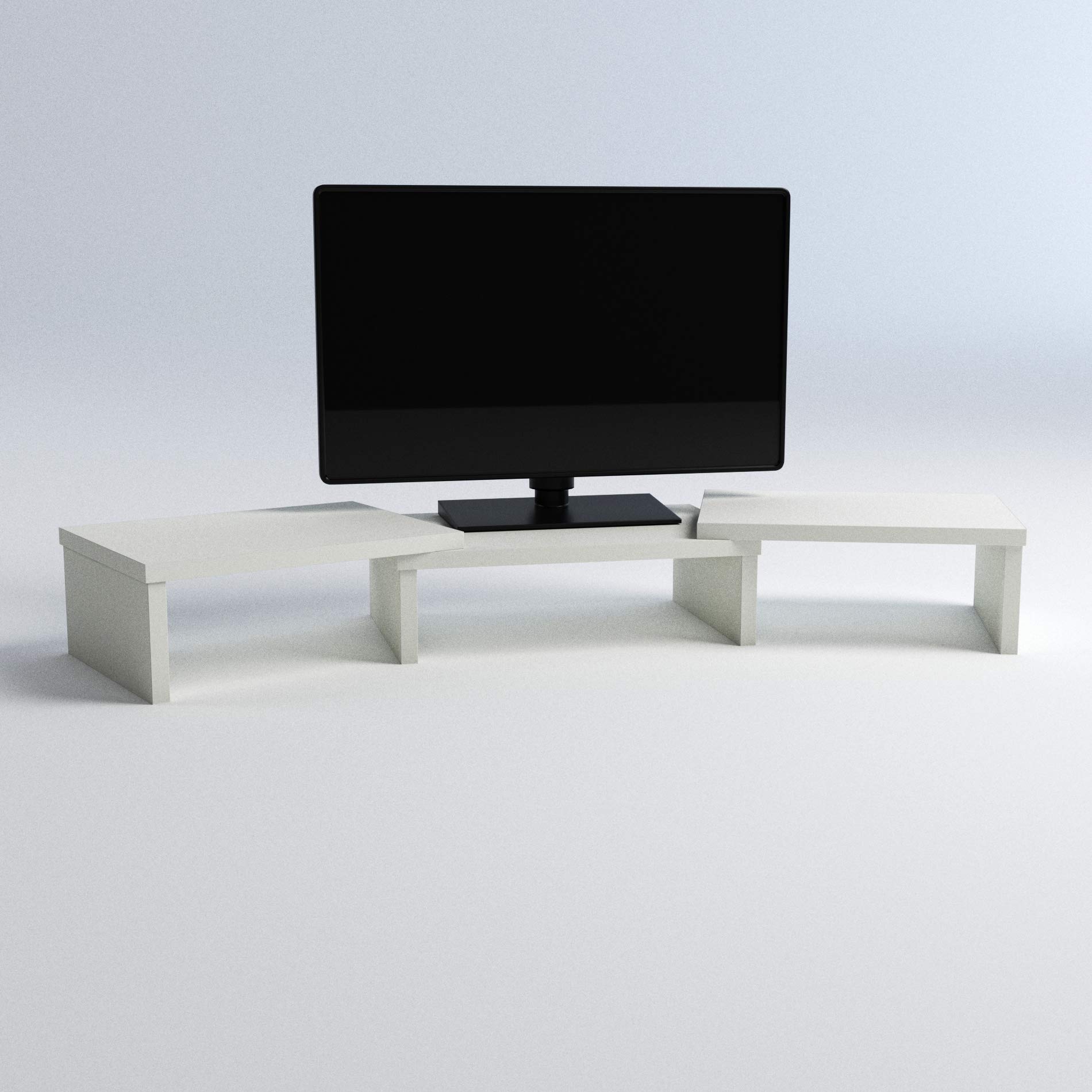 Henor Supporti Rialzanti Monitor Tv 96-104 cm rialzo schermo bianco