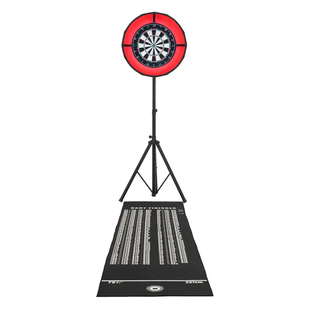 Q-Rax Set Bersaglio Freccette LED con Treppiede Regolabile
