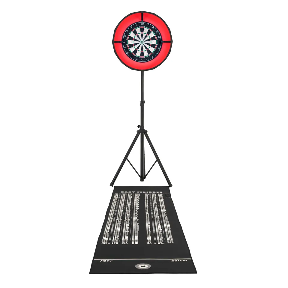 Q-Rax Set Bersaglio Freccette LED con Treppiede Regolabile