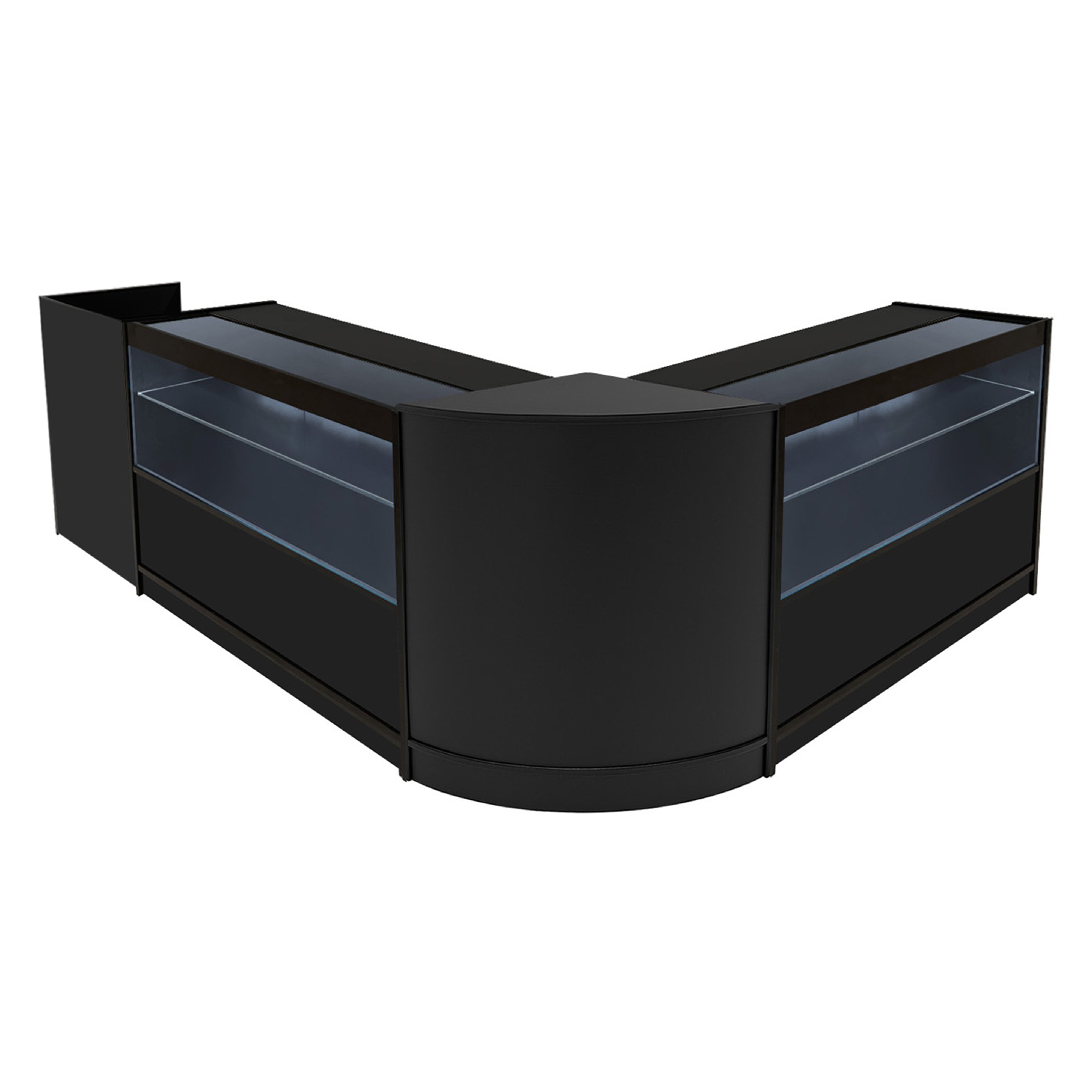 Q-Rax Banconi da Negozio Phoenix set banconi neri LED 4 pezzi