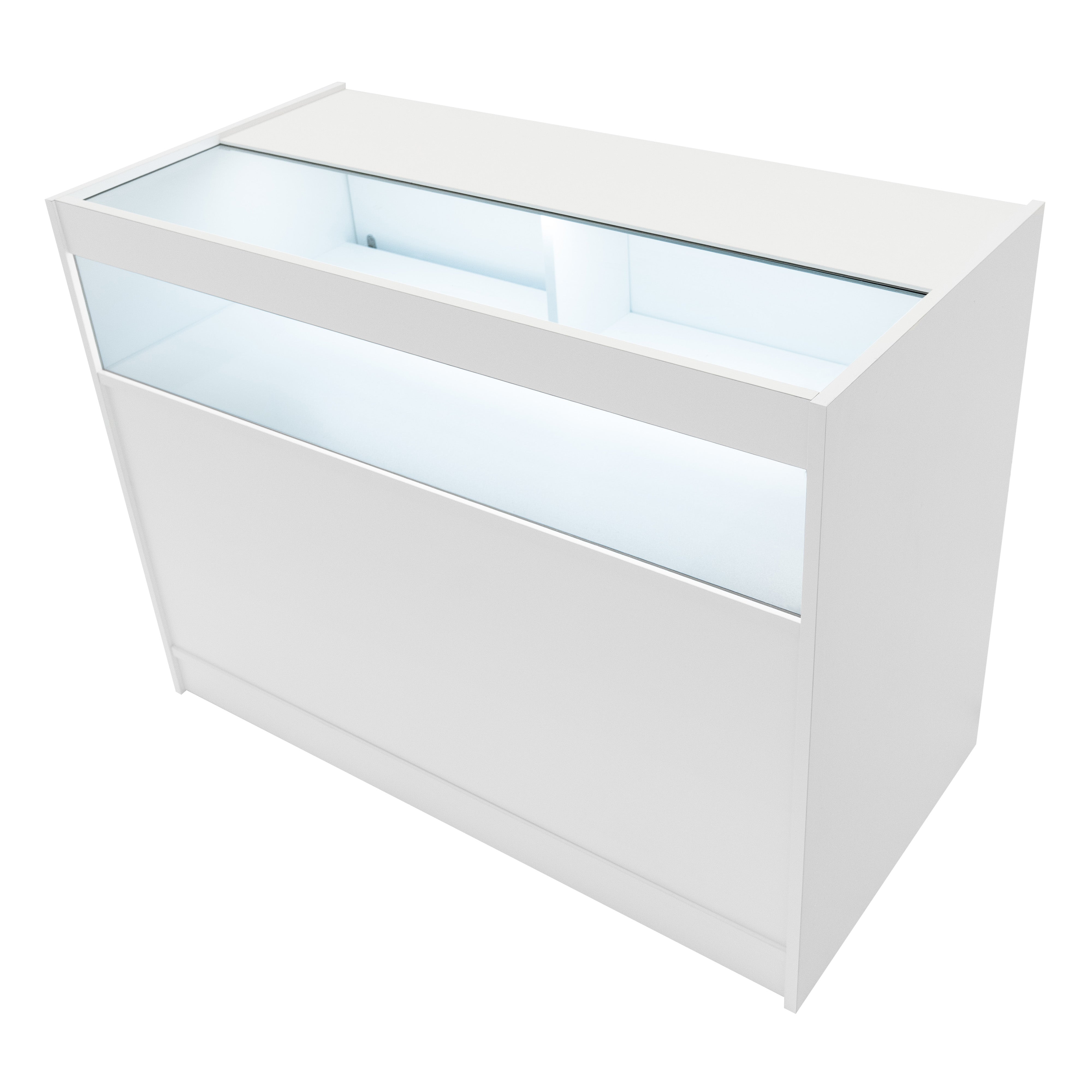 Q-Rax Iris Set Banconi LED B1200 x2 Angolo CM60 Bianco Vetro